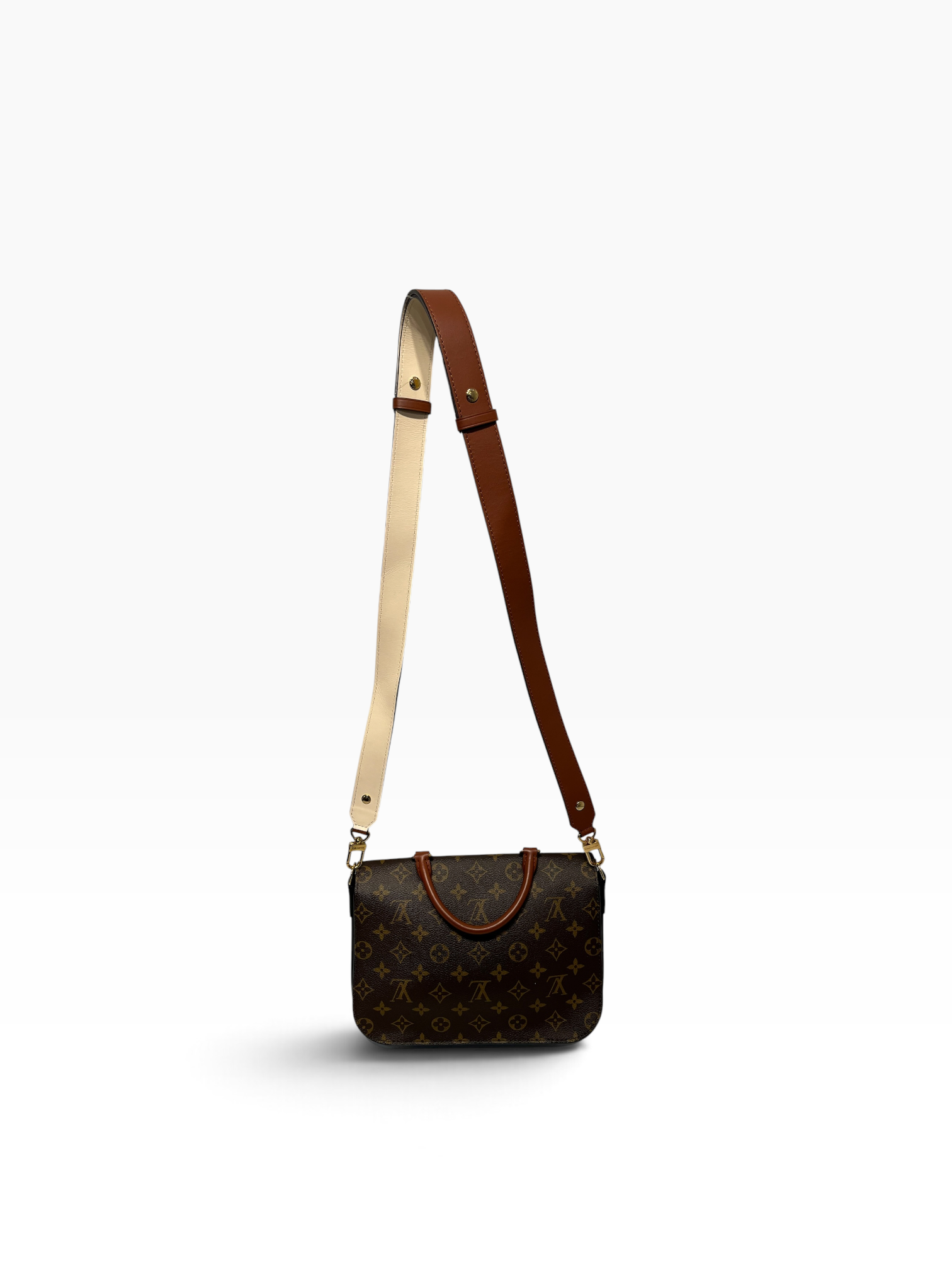 LOUIS VUITTON/Cross Body Bag/Monogram/Leather/BRW/Padlock crossbody view 3