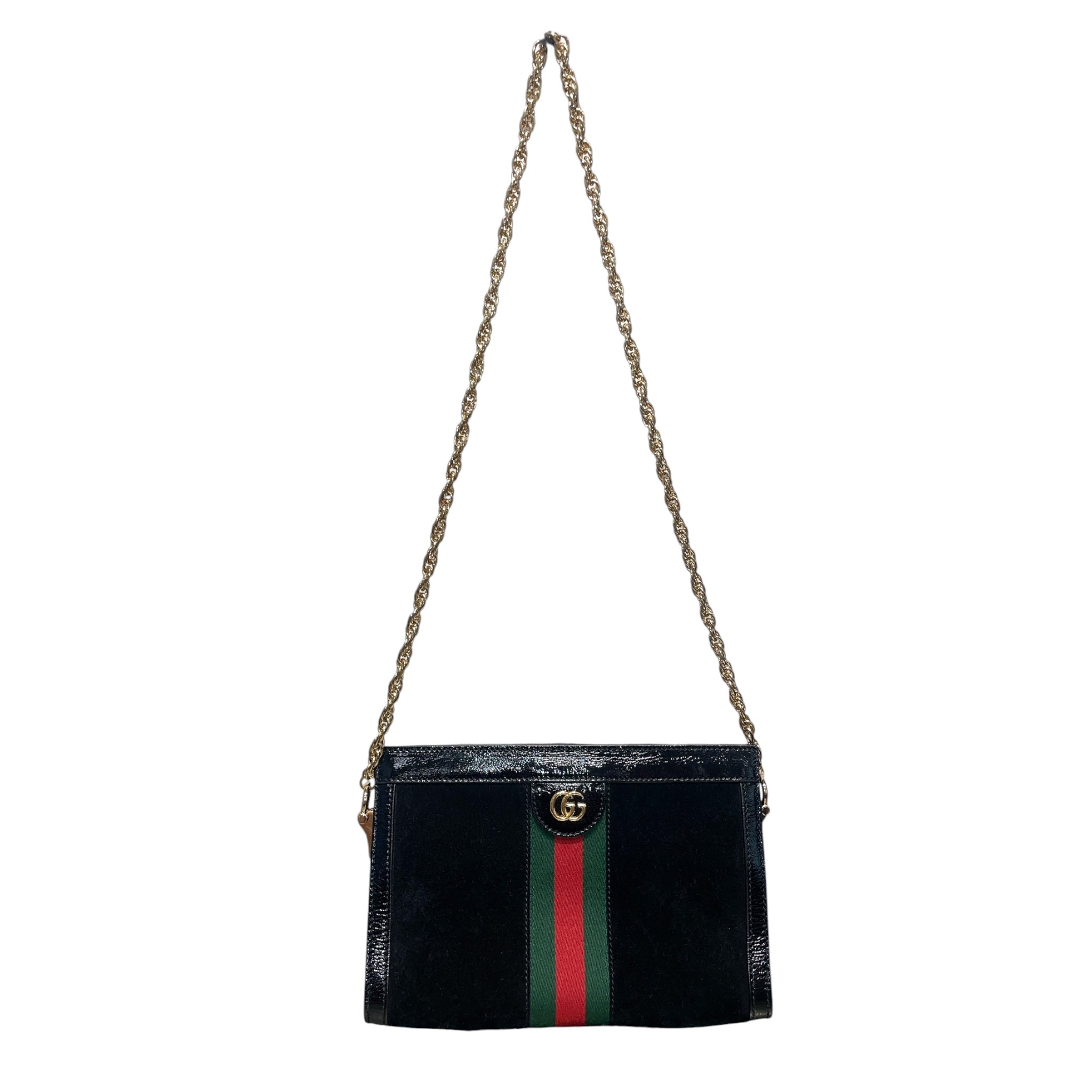 GUCCI/Hand Bag/Suede/BLK/OPHIDIA GOLD CHAIN HANDBAG view 1