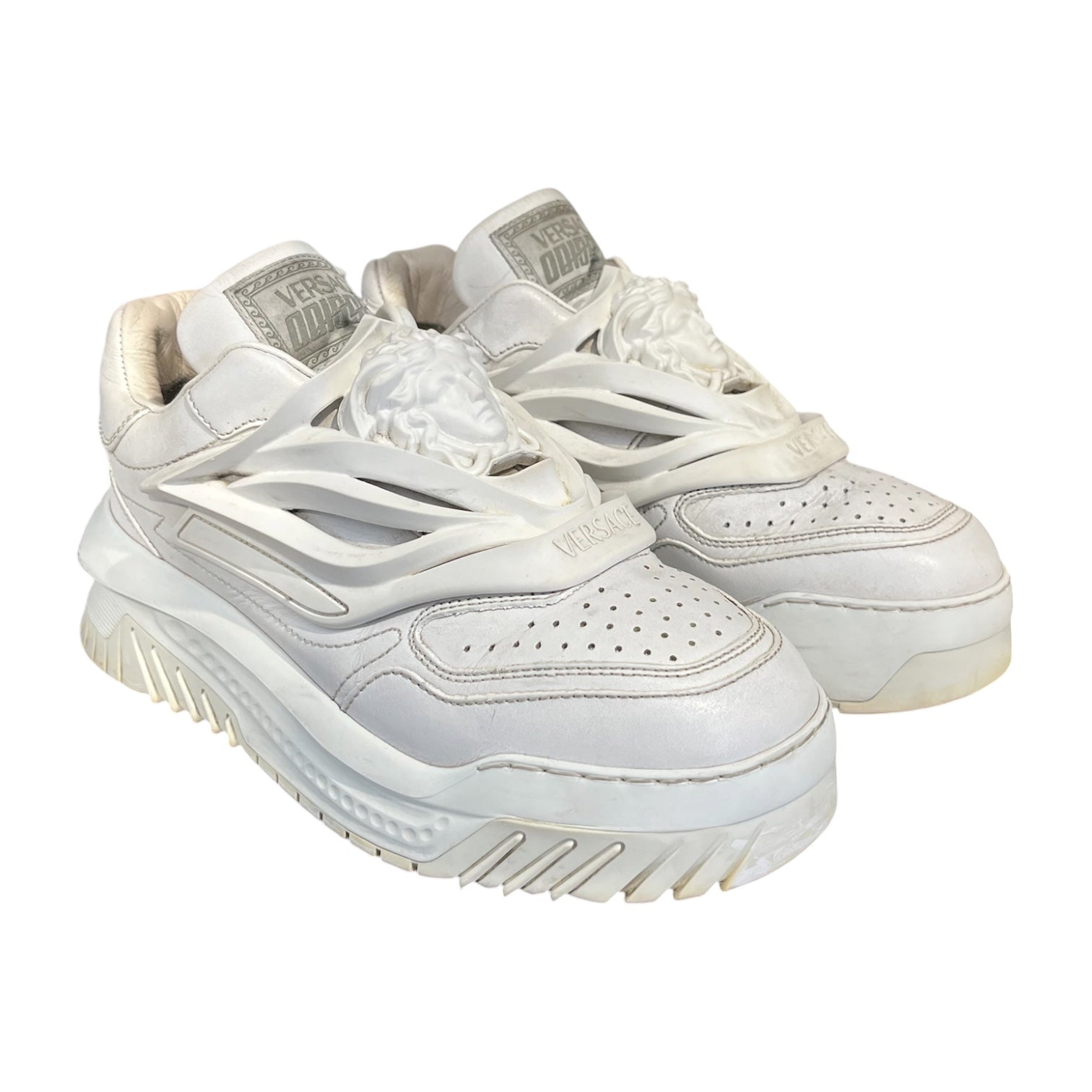 VERSACE/Low-Sneakers/EU 40/Leather/WHT/ODISSER view 1