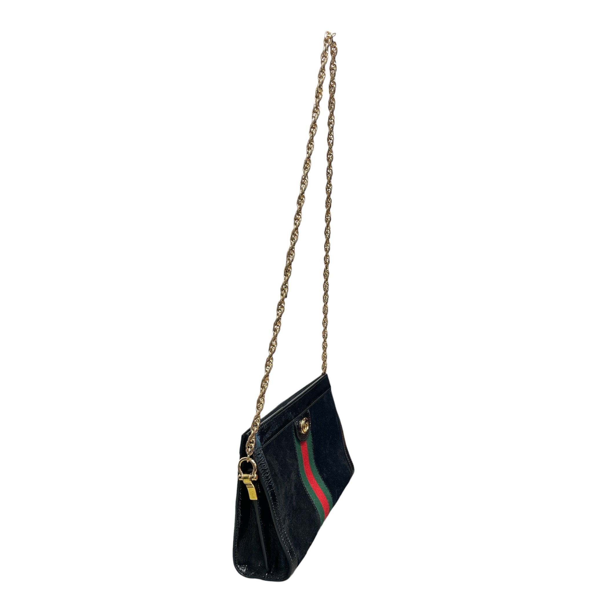 GUCCI/Hand Bag/Suede/BLK/OPHIDIA GOLD CHAIN HANDBAG view 3