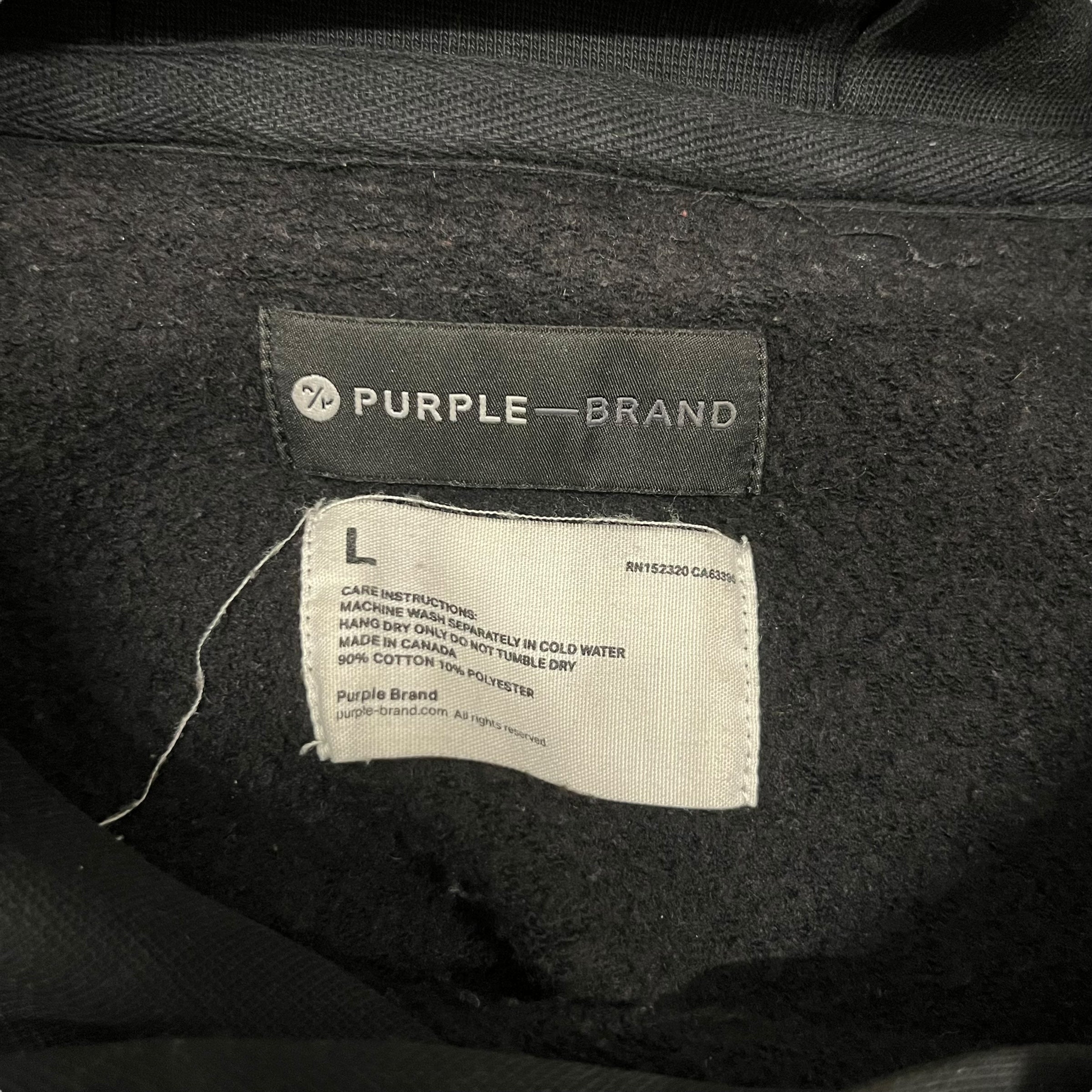 PURPLE BRAND/Hoodie/L/Cotton/BLK/Yellow Rose view 3