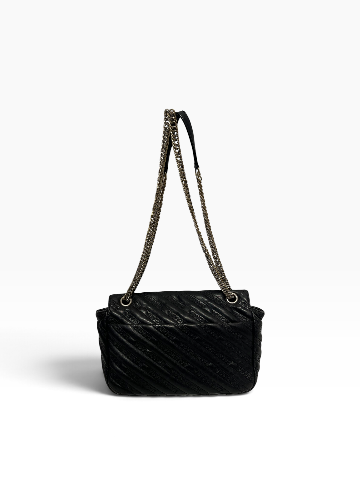 BALENCIAGA/Cross Body Bag/Leather/BLK/BB Quilted leather shoulder ba view 3