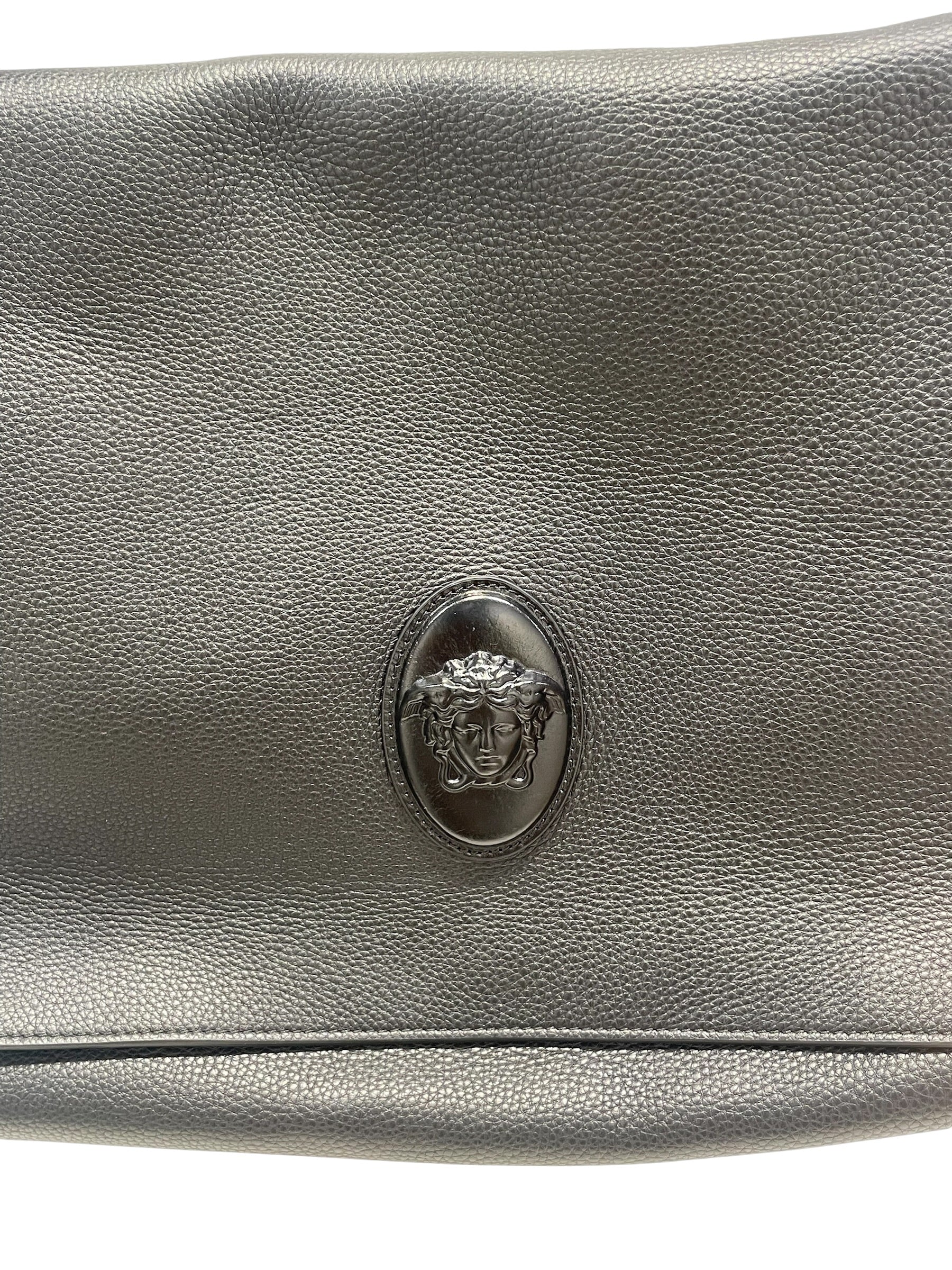 VERSACE/Cross Body Bag/Leather/BLK/lou messenger bag view 4