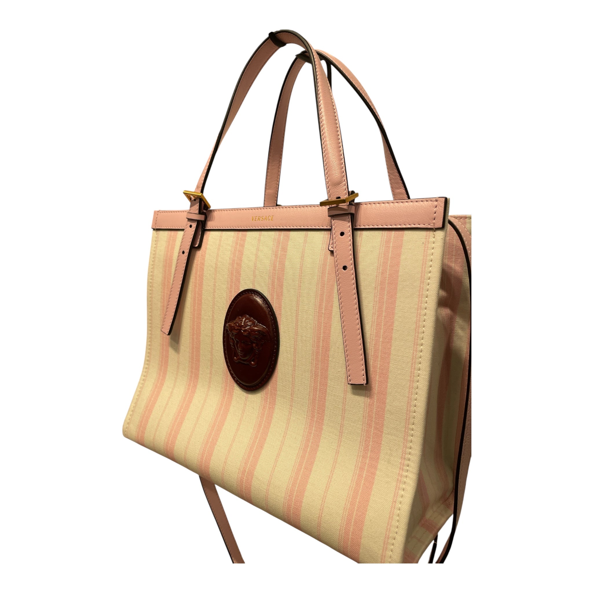 VERSACE/Cross Body Bag/Stripe/Cotton/PNK/RIVIERE CANVAS TOTE view 6