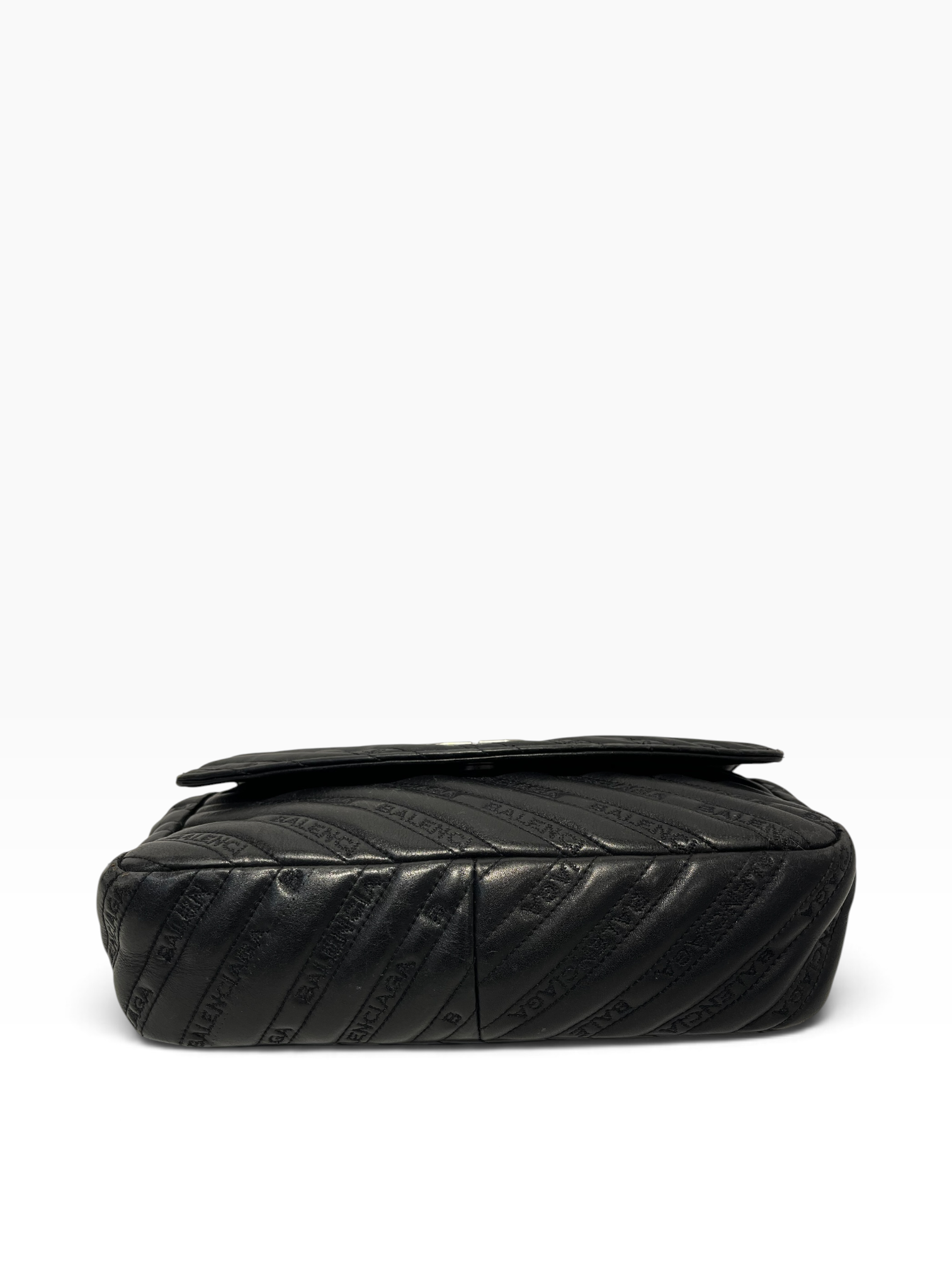 BALENCIAGA/Cross Body Bag/Leather/BLK/BB Quilted leather shoulder ba view 1