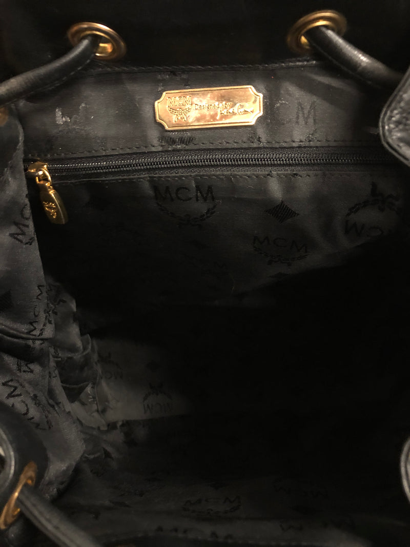 MCM/Backpack/OS/Leather/BLK/l0594