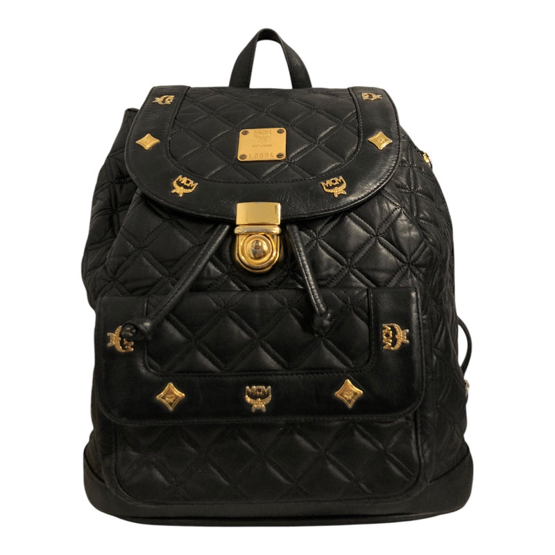 MCM/Backpack/OS/Leather/BLK/l0594