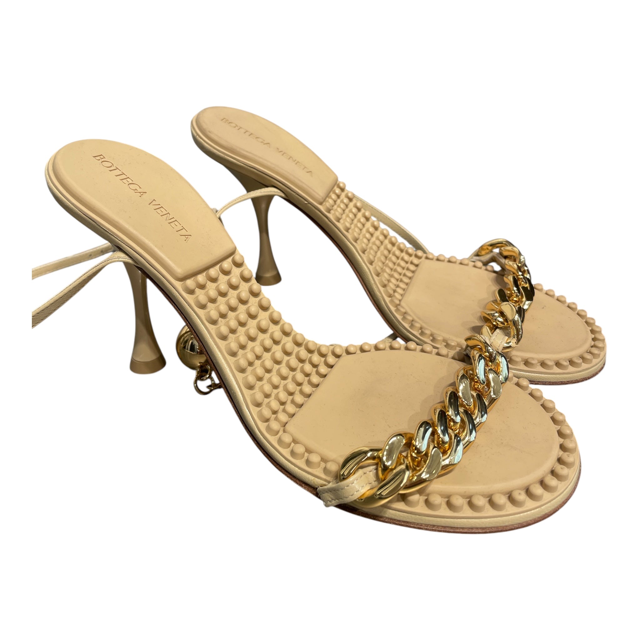 BOTTEGA VENETA/Heels/EU 37/CRM/GOLD LINK view 1