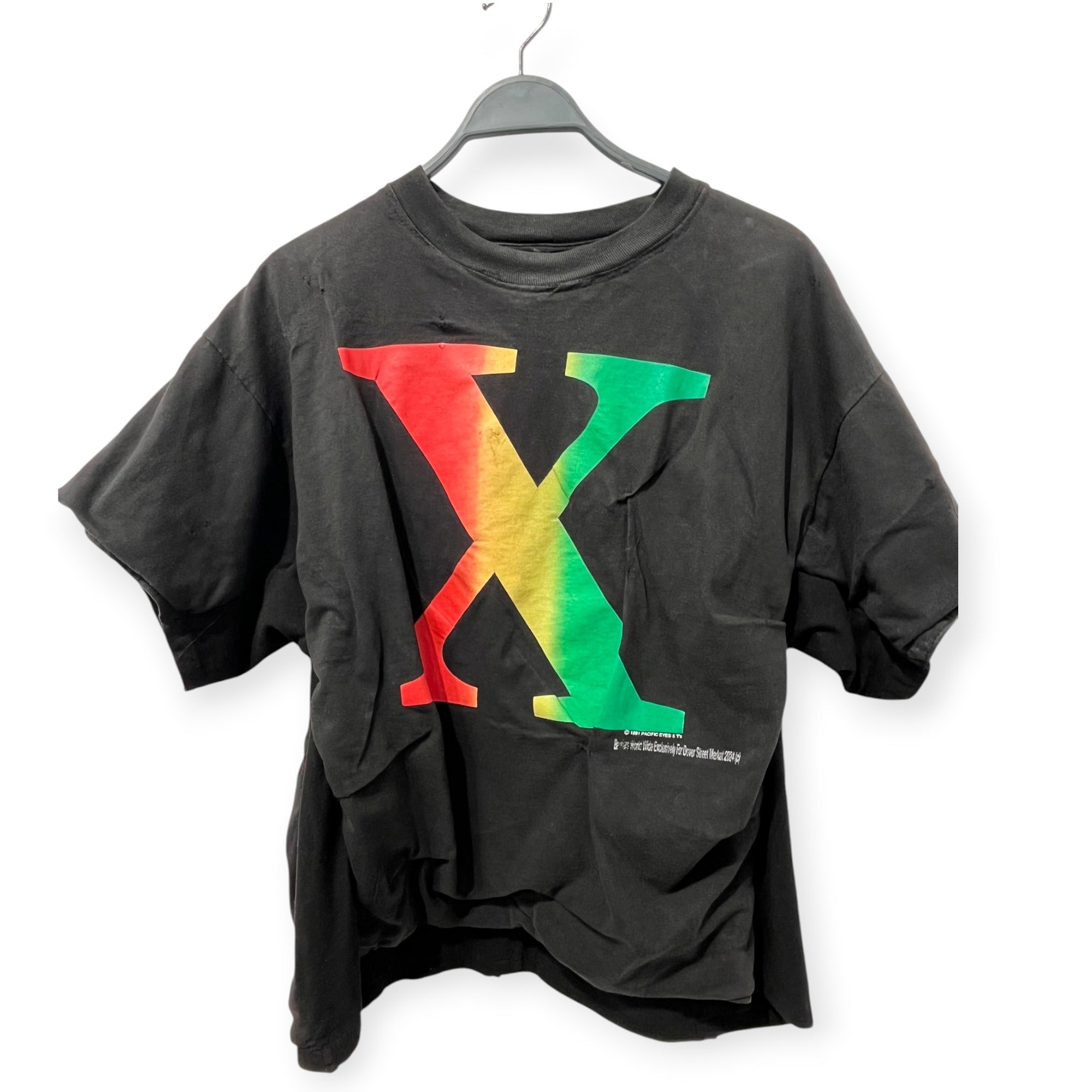 BARRIERS/DOVER STREET MARKET/Cut & Sew/L/Cotton/BLK/Graphic/UPCYCLED COLLAB TEE view 1
