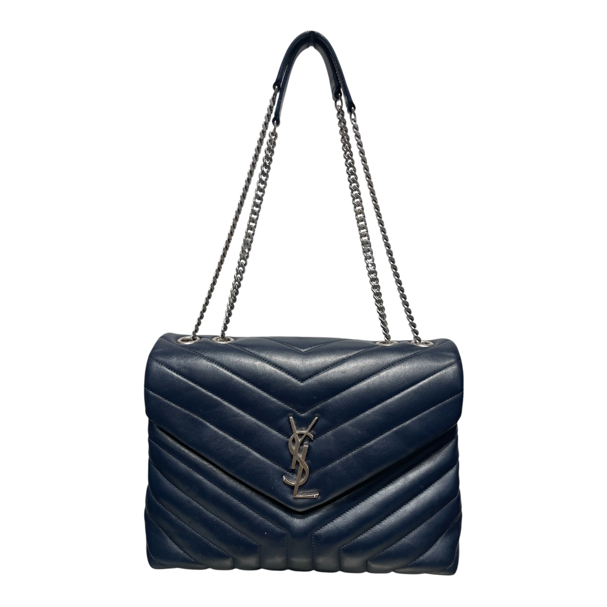 SAINT LAURENT/Cross Body Bag/Leather/NVY/LOULOU MEDIUM view 1