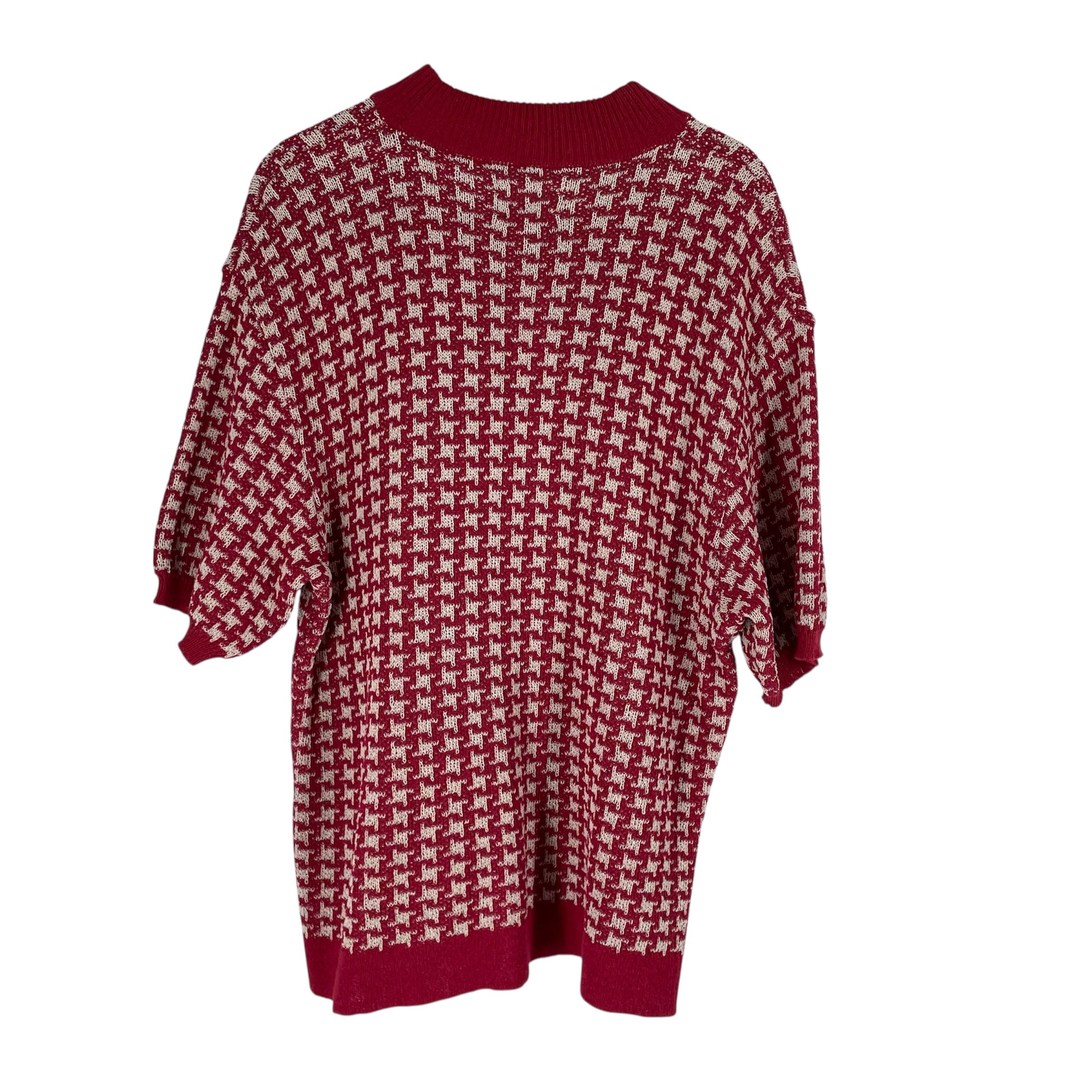 Needles/T-Shirt/L/Cotton/RED/All Over Print/HOUNDSTOOTH view 2