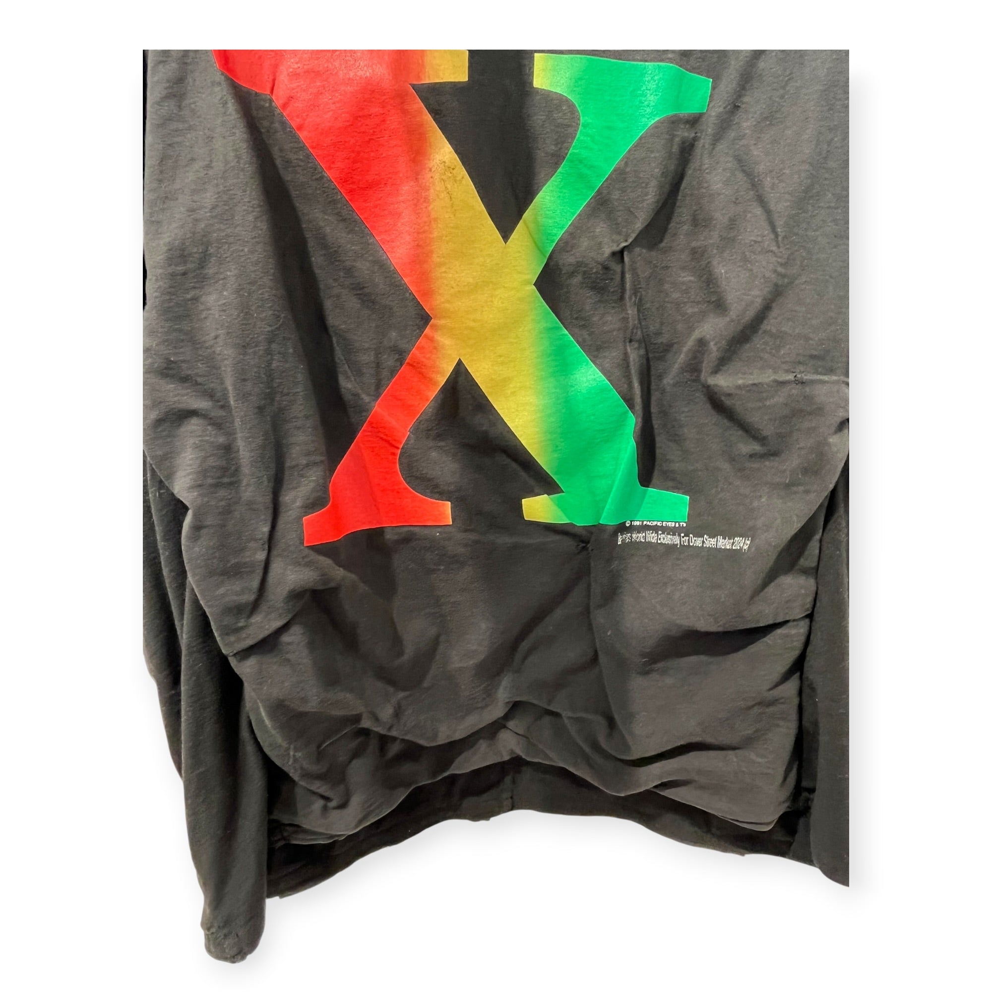 BARRIERS/DOVER STREET MARKET/Cut & Sew/L/Cotton/BLK/Graphic/UPCYCLED COLLAB TEE view 3