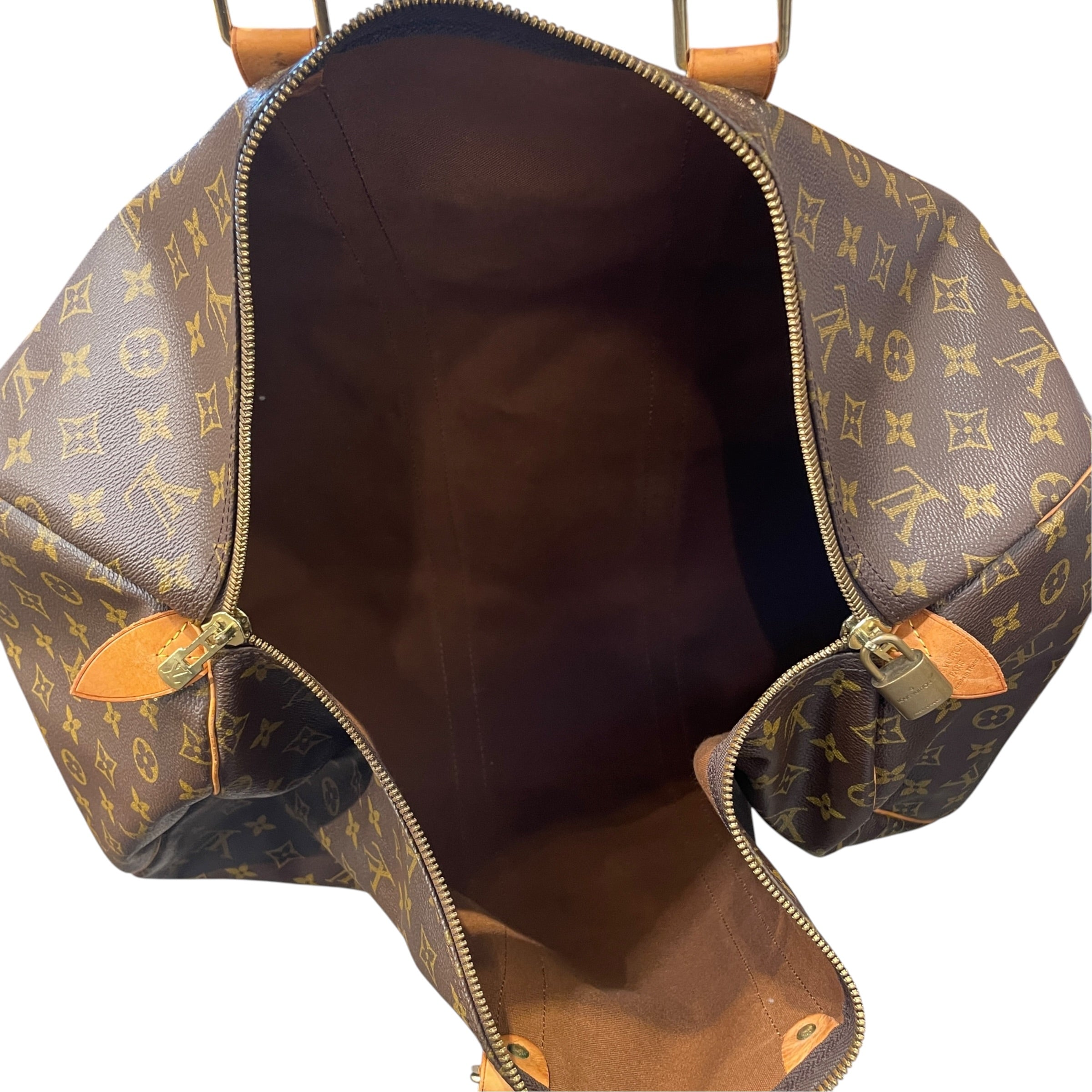 LOUIS VUITTON/Luggage/Monogram/Leather/BRW/Keepall Duffle view 8