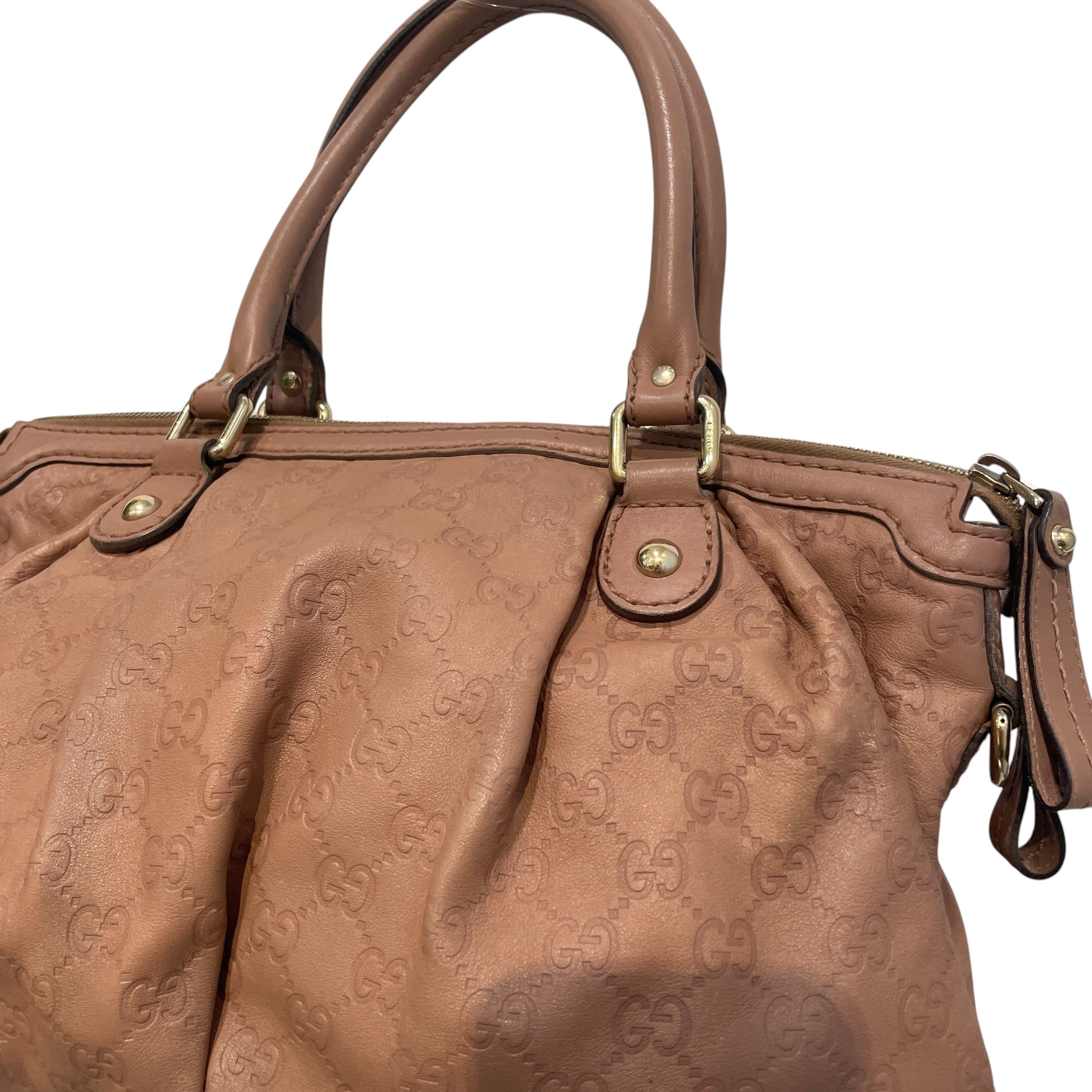 GUCCI/Bag/Monogram/PNK/Gucissima Leather Bag view 3