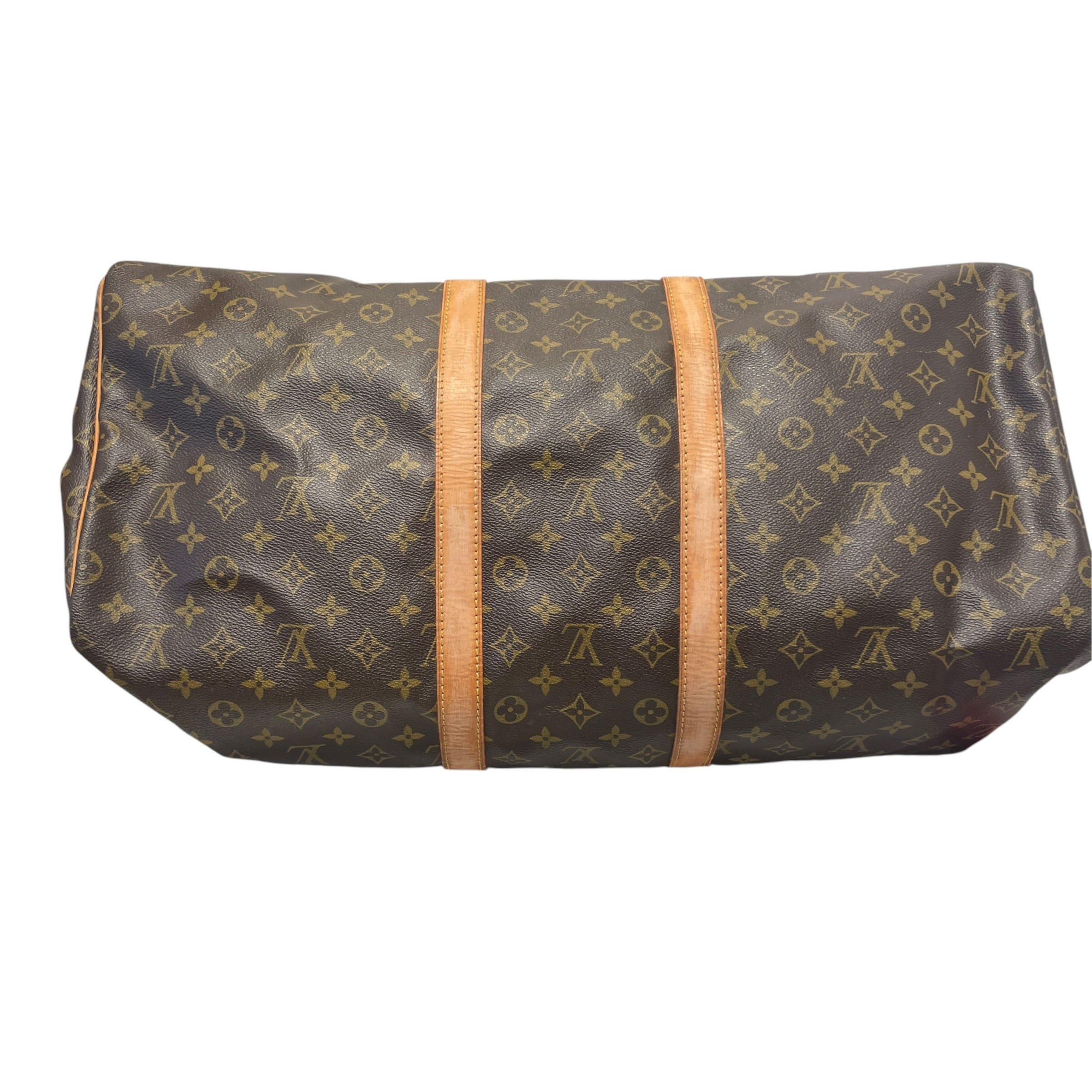 LOUIS VUITTON/Luggage/Monogram/Leather/BRW/Keepall Duffle view 7