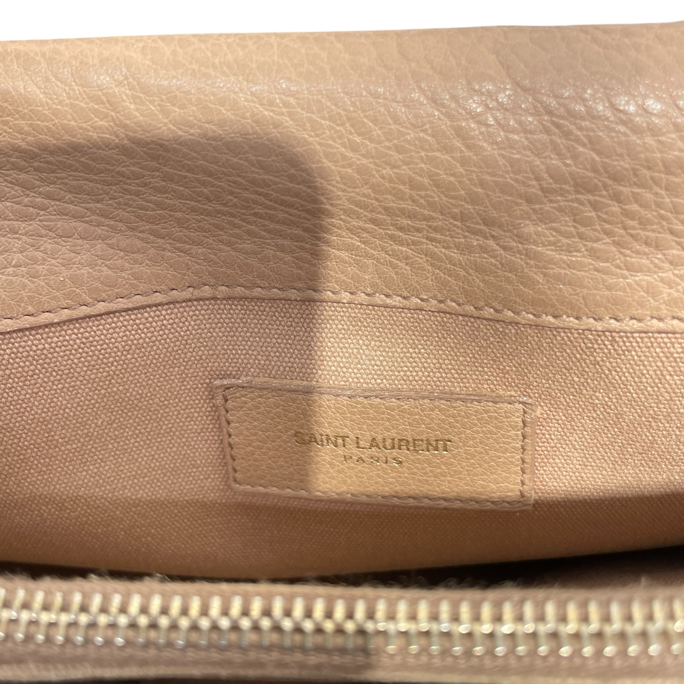 YVES SAINT LAURENT/Cross Body Bag/Leather/BEG/ view 5