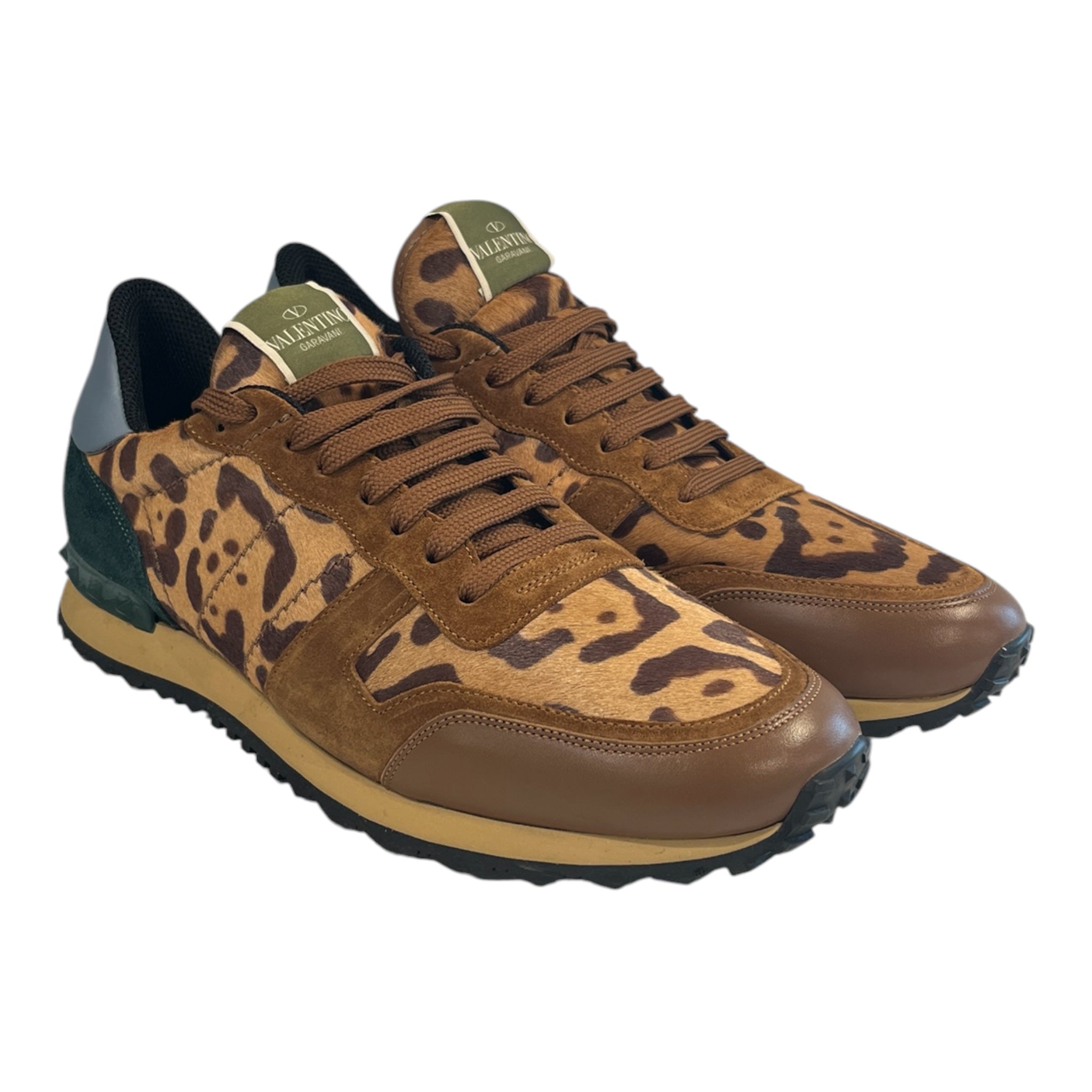 VALENTINO GARAVANI/Low-Sneakers/EU 45/Animal Pattern/Cotton/BRW/ROADRUNNER view 1