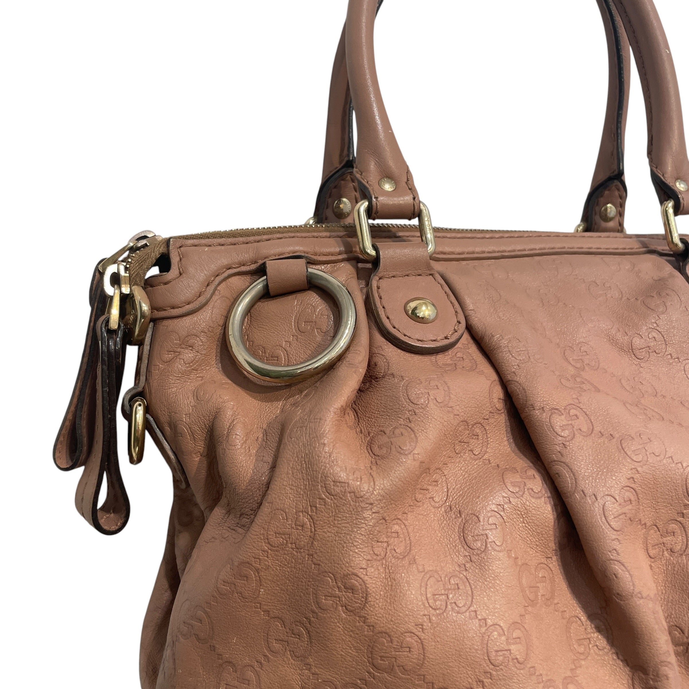 GUCCI/Bag/Monogram/PNK/Gucissima Leather Bag view 4