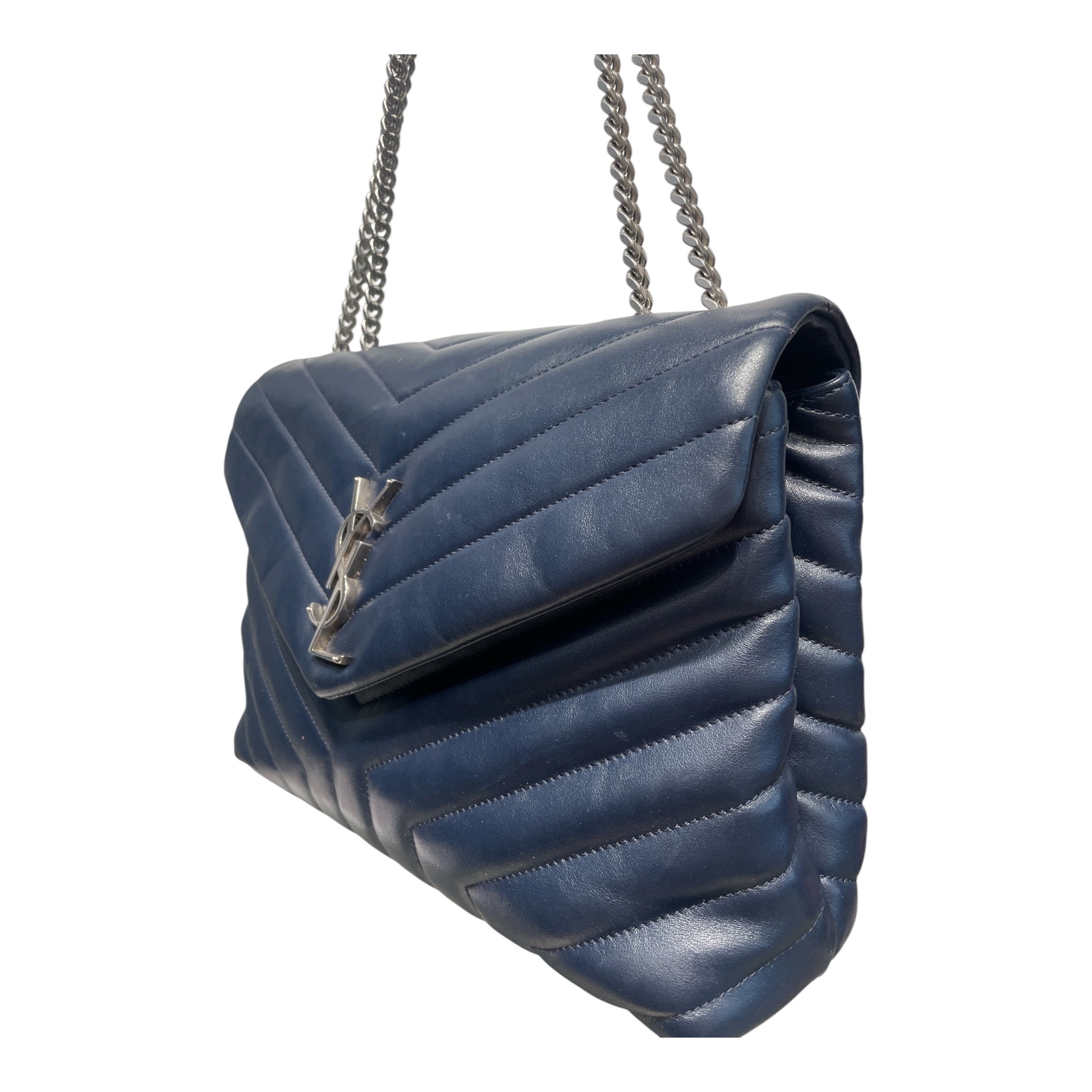 SAINT LAURENT/Cross Body Bag/Leather/NVY/LOULOU MEDIUM view 6