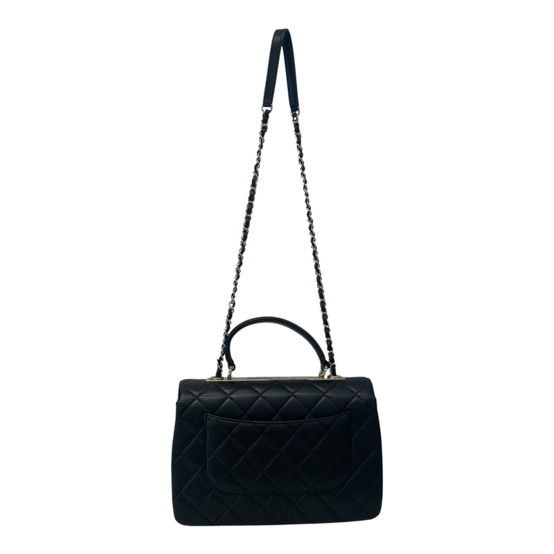 CHANEL/Cross Body Bag/Leather/BLK/