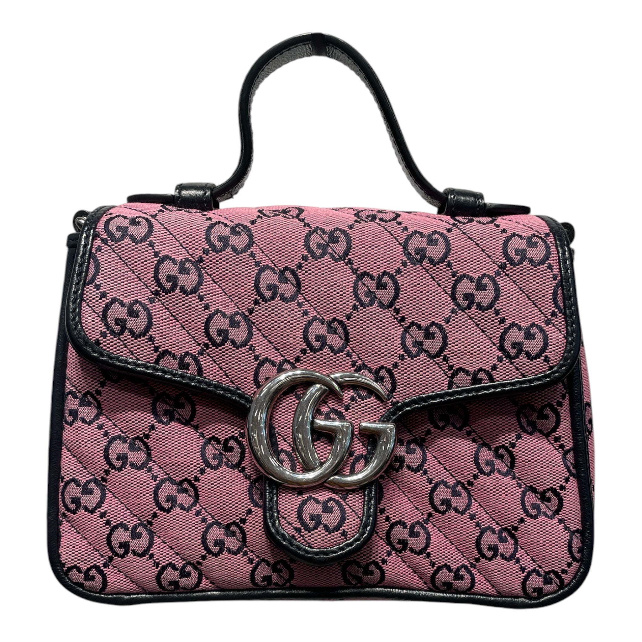 GUCCI/Cross Body Bag/Monogram/PNK/GG Marmont Pink/Navy view 1