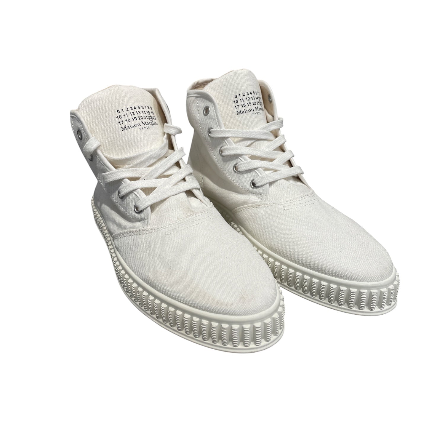 Martin Margiela/Hi-Sneakers/US 8/Cotton/WHT/ view 1