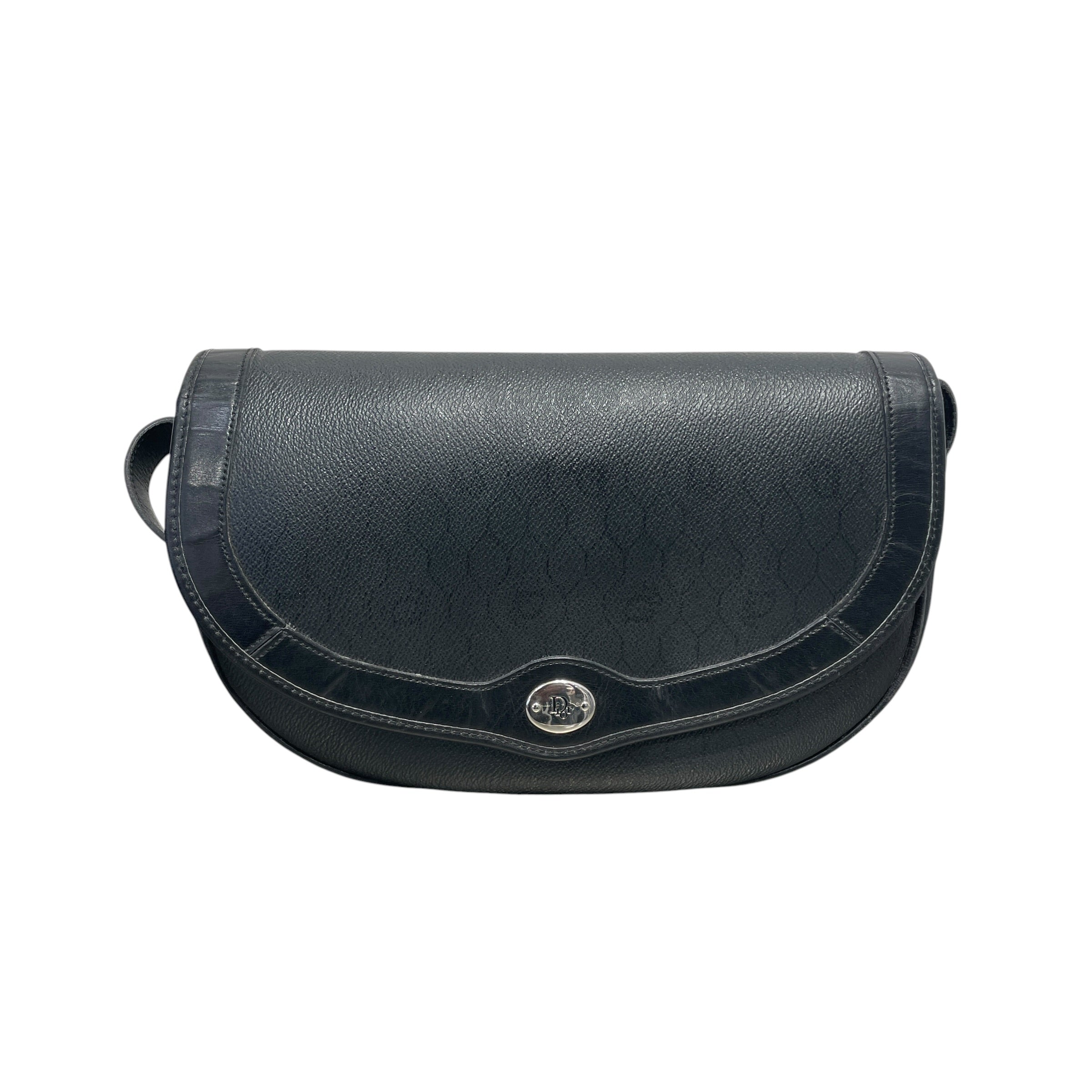 Christian Dior/Cross Body Bag/Cotton/BLK/HOBO CROSSBODY view 1
