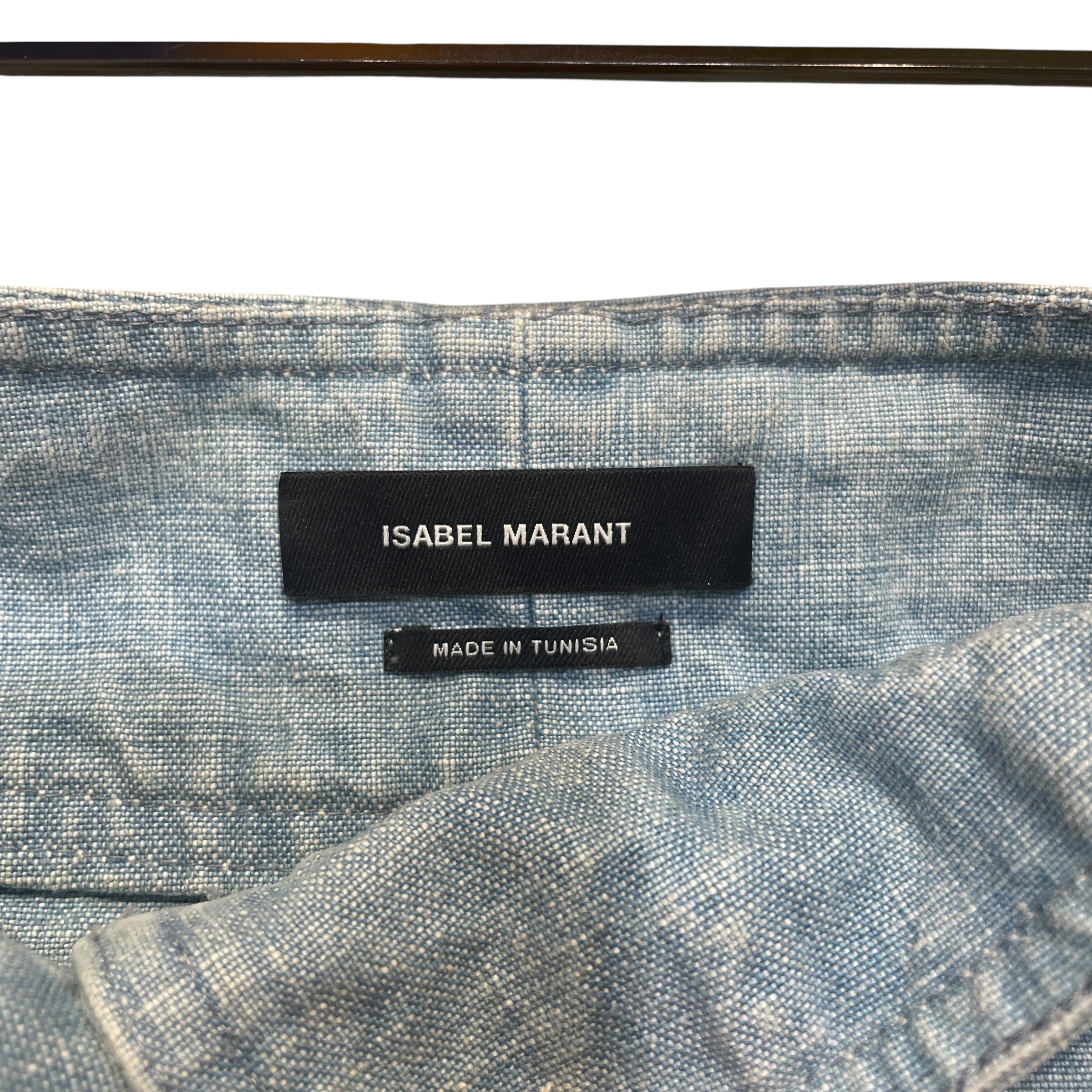 ISABEL MARANT/Skirt/38/Denim/BLU/Mini Length/Denim Mini Skirt Front Zip view 3