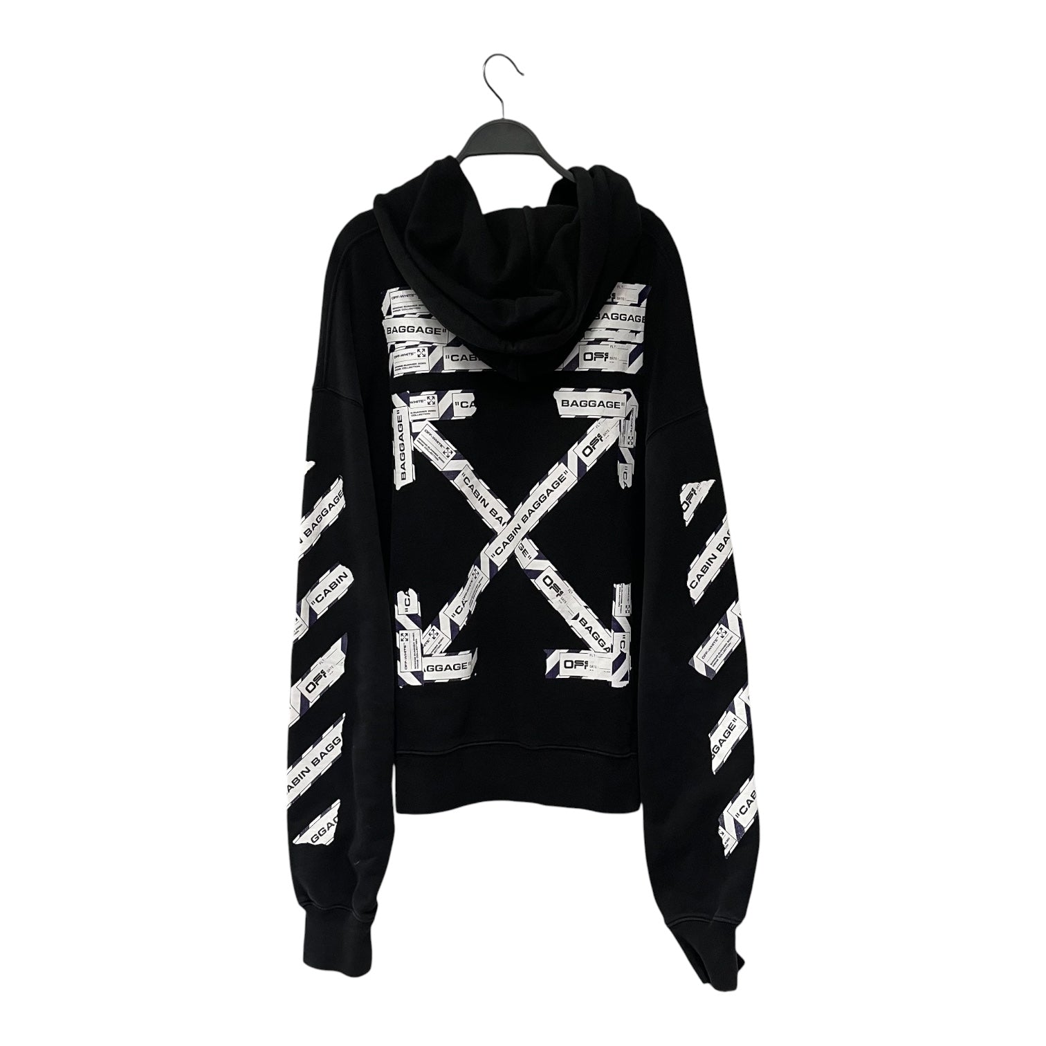 OFF-WHITE/Hoodie/XL/Graphic/Cotton/BLK/Pullover/BAGGAGE TAPE view 2
