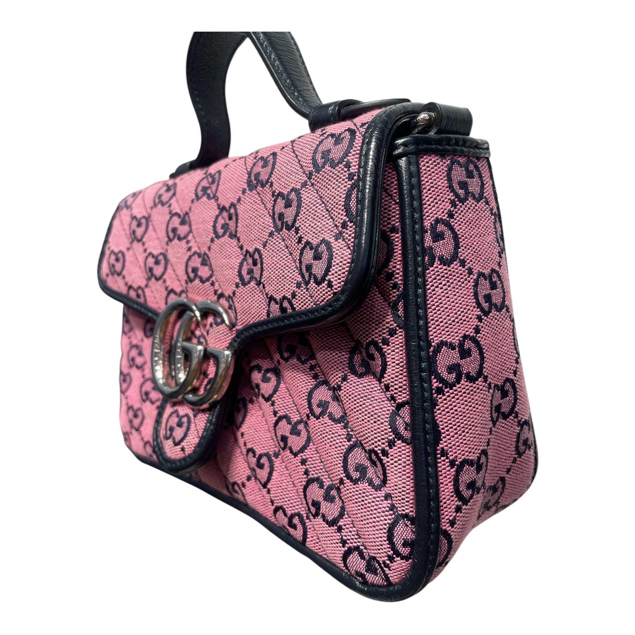 GUCCI/Cross Body Bag/Monogram/PNK/GG Marmont Pink/Navy view 6