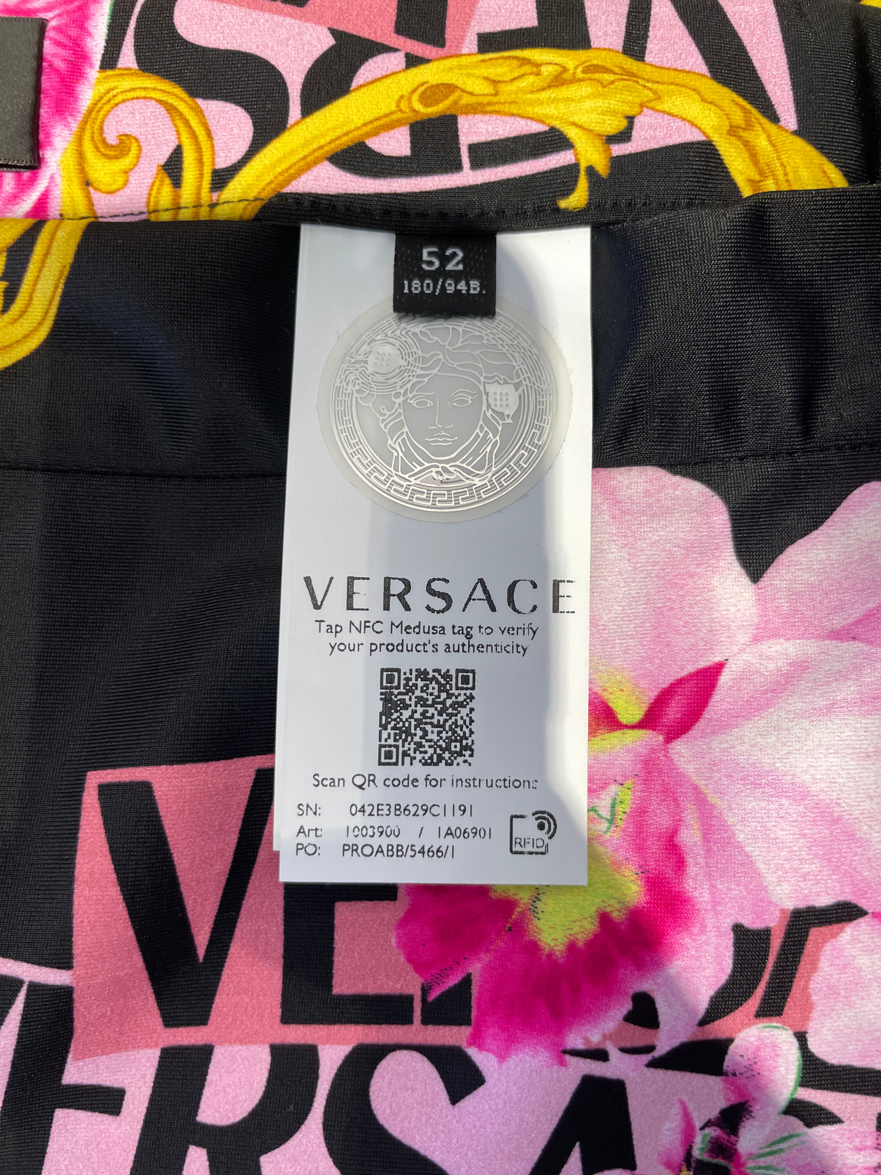 VERSACE/Bottoms/52/All Over Print/Nylon/MLT/Distressed/Orchid w/ gold Legging view 4