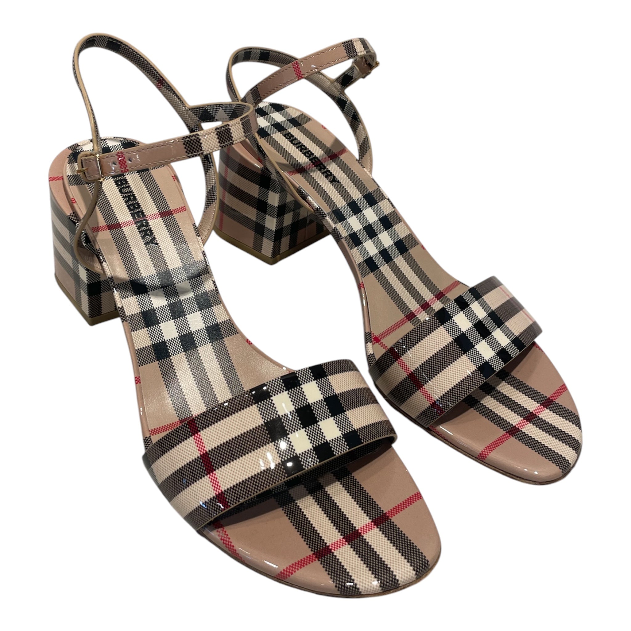 BURBERRY/Sandals/EU 40/Plaid/BEG/Nova Check Pattern Sandal view 1