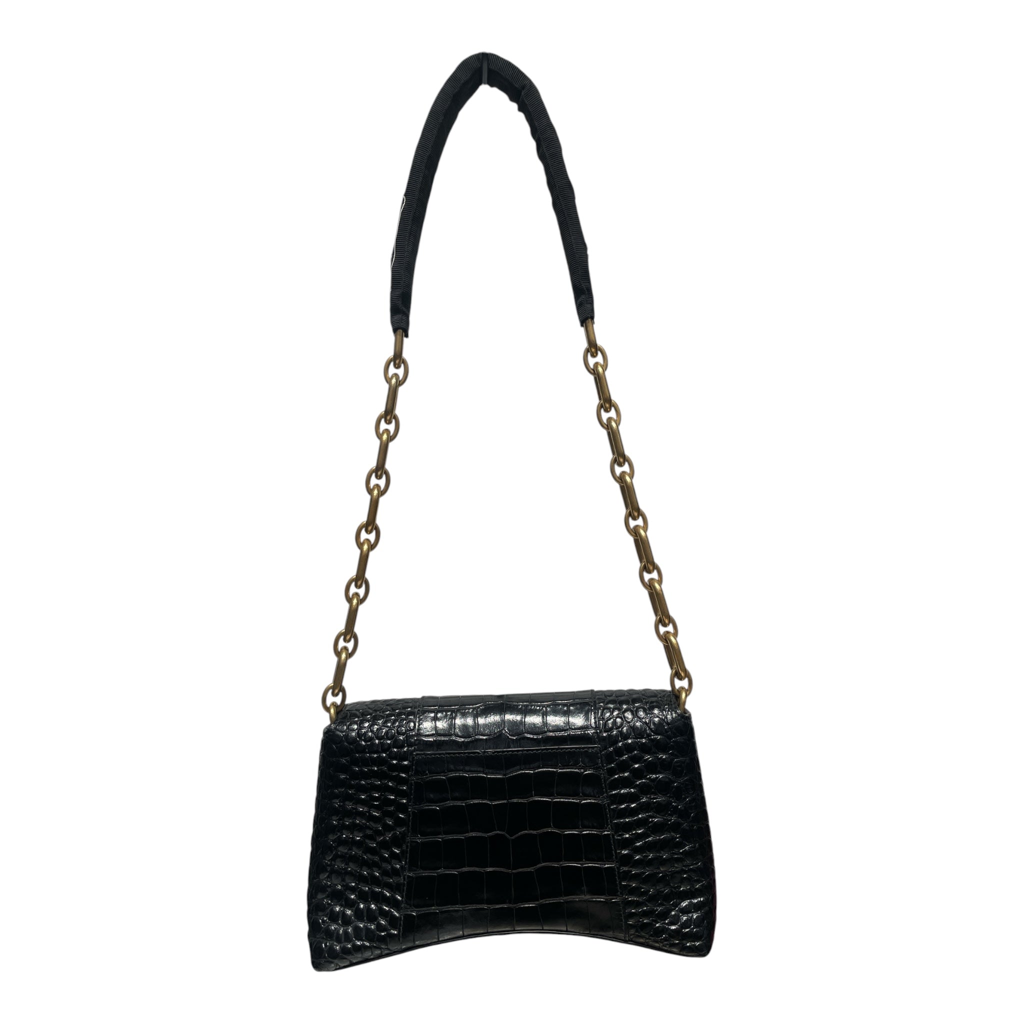 BALENCIAGA/Bag/Leather/BLK/Downtown Croc Embossed view 2