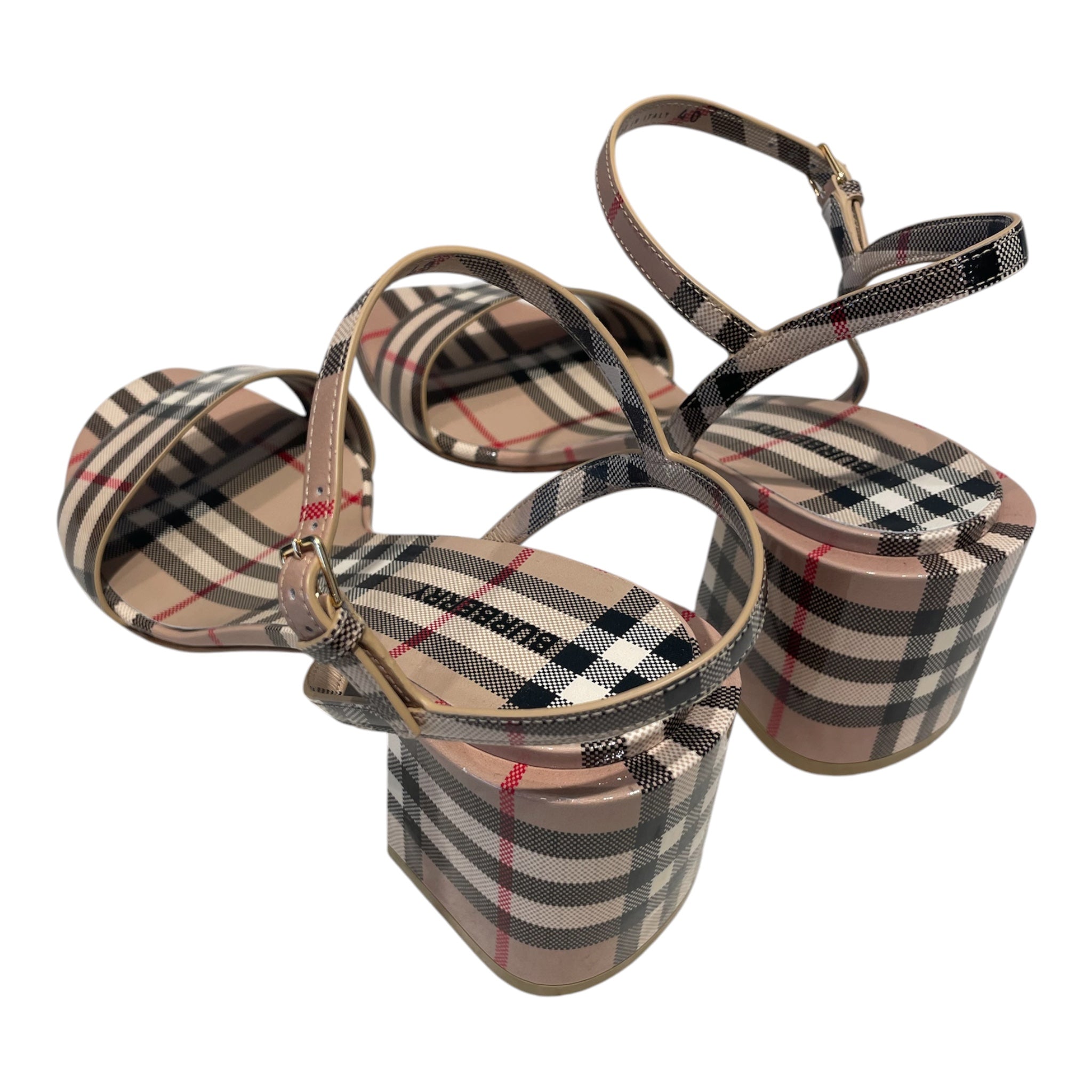 BURBERRY/Sandals/EU 40/Plaid/BEG/Nova Check Pattern Sandal view 2