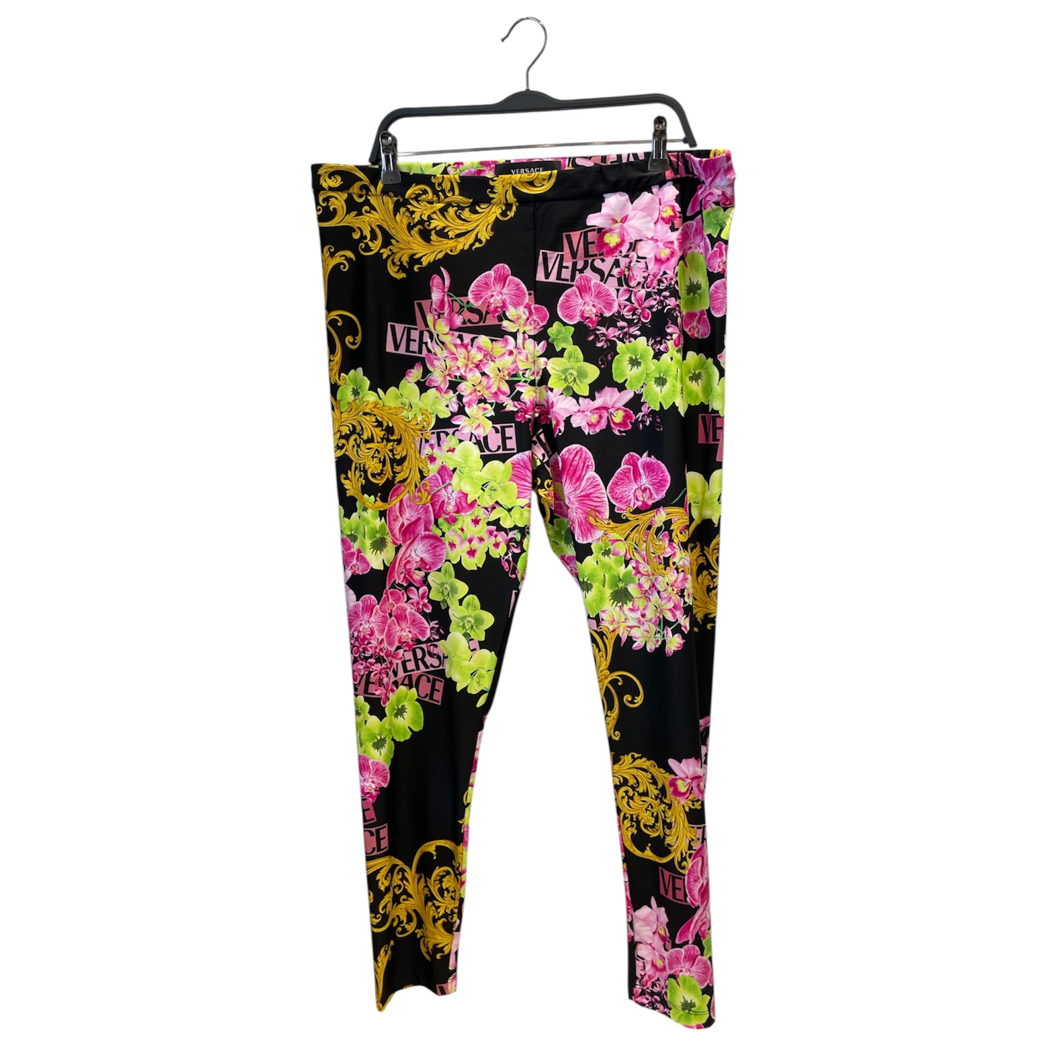 VERSACE/Bottoms/52/All Over Print/Nylon/MLT/Distressed/Orchid w/ gold Legging view 1