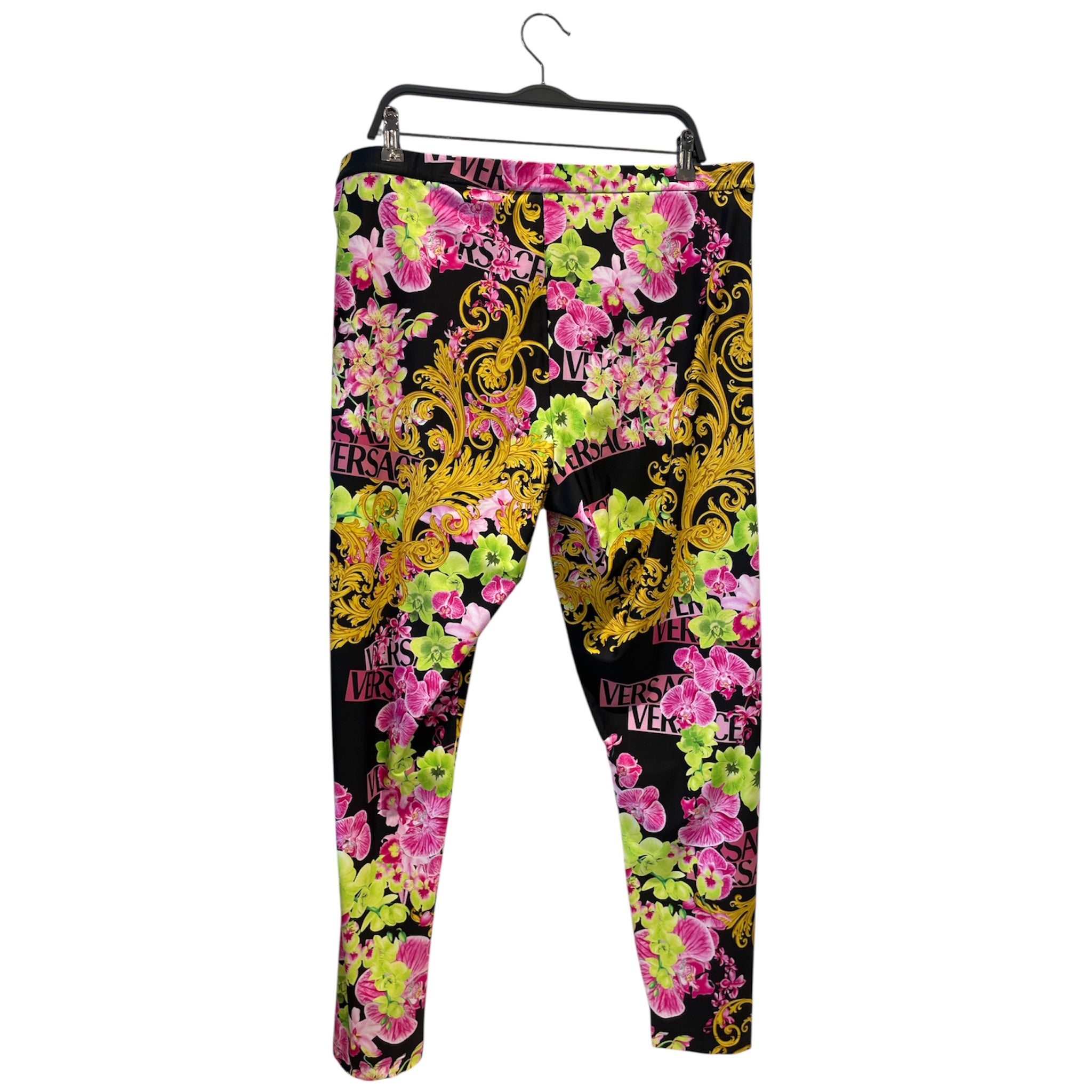 VERSACE/Bottoms/52/All Over Print/Nylon/MLT/Distressed/Orchid w/ gold Legging view 2