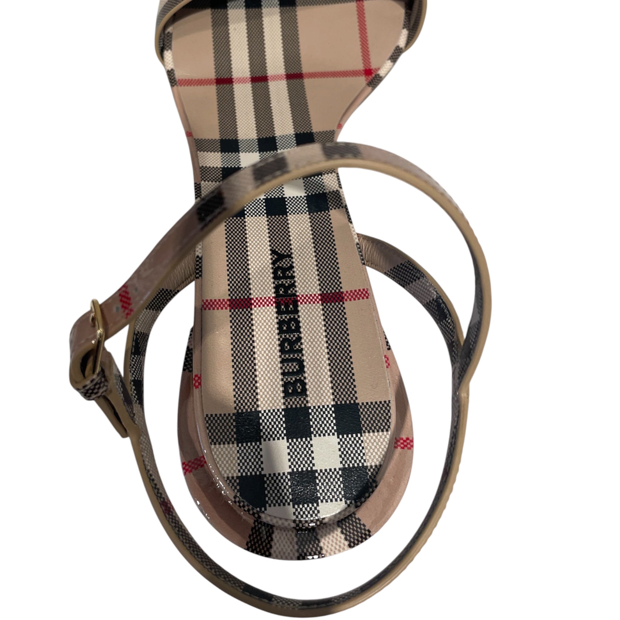 BURBERRY/Sandals/EU 40/Plaid/BEG/Nova Check Pattern Sandal view 3