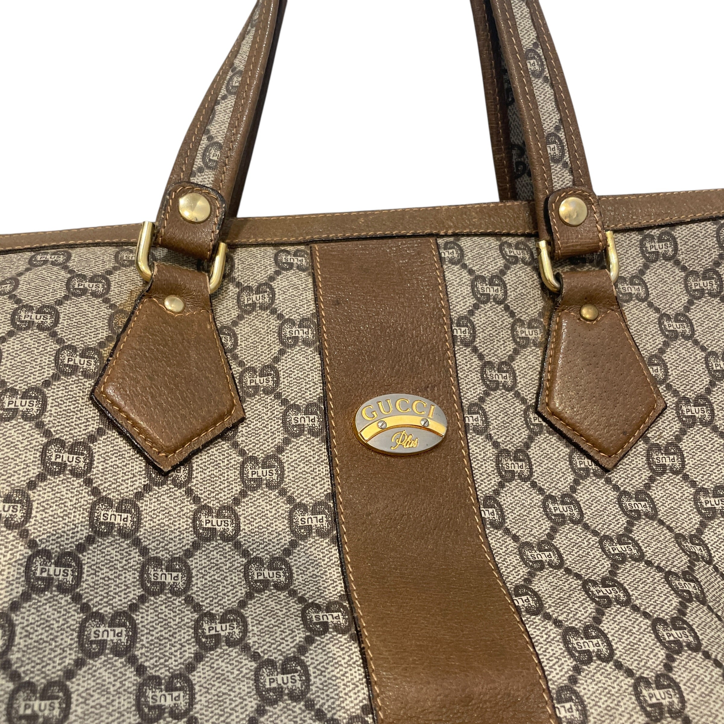 GUCCI/Bag/Monogram/Leather/BRW/Guicissima Brown Duffle view 3