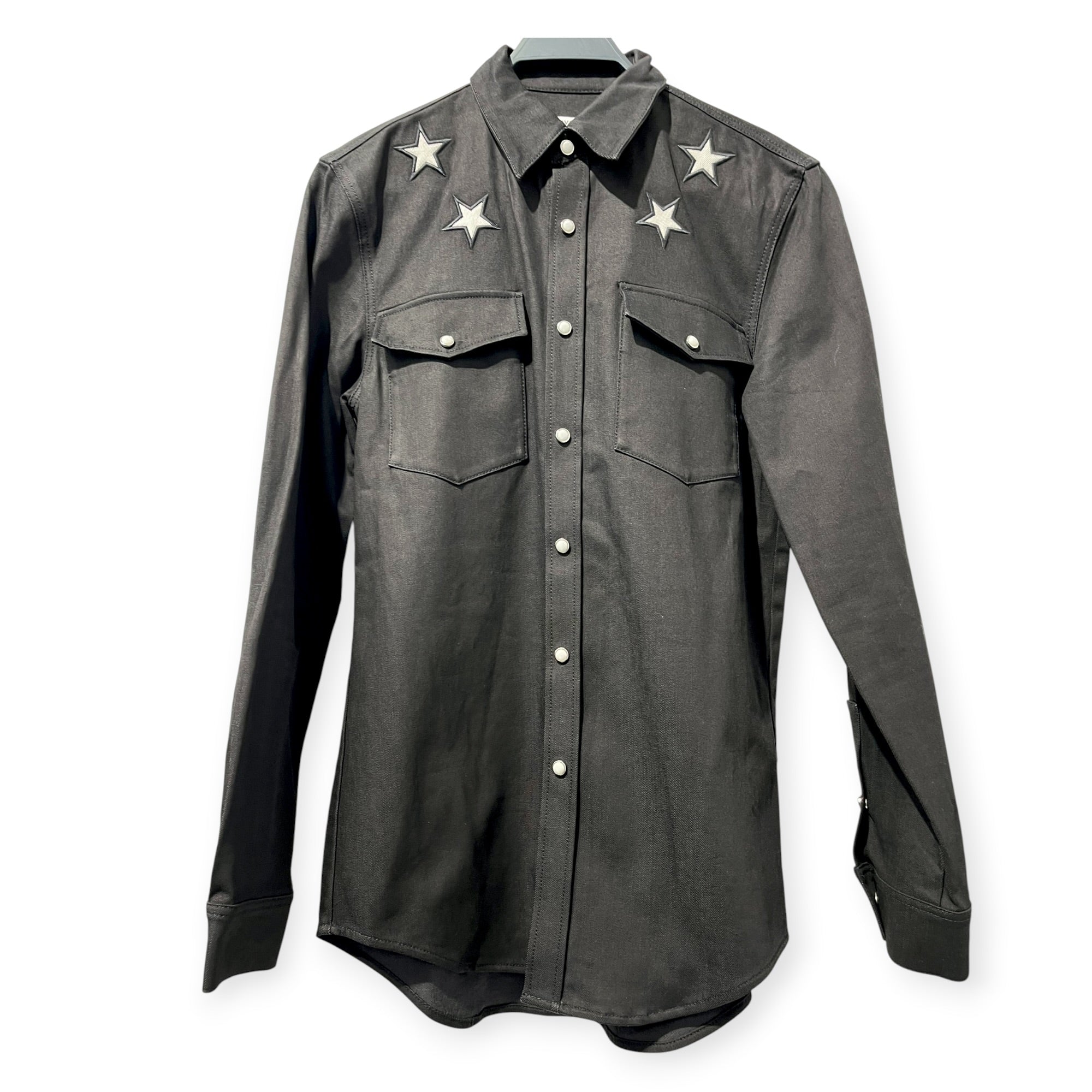 GIVENCHY/LS Shirt/S/Cotton/BLK/TISCI ERA WHITE STAR BLK SHIRT view 1