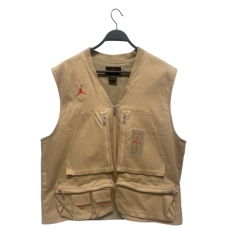 Jordan/TRAVIS SCOTT/Vest/XL/Graphic/Cotton/BEG/Utility Vest