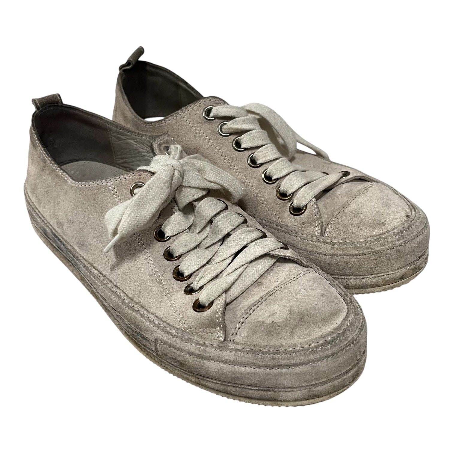 ANN DEMEULEMEESTER/Low-Sneakers/EU 39/Suede/WHT/low snkrs view 1