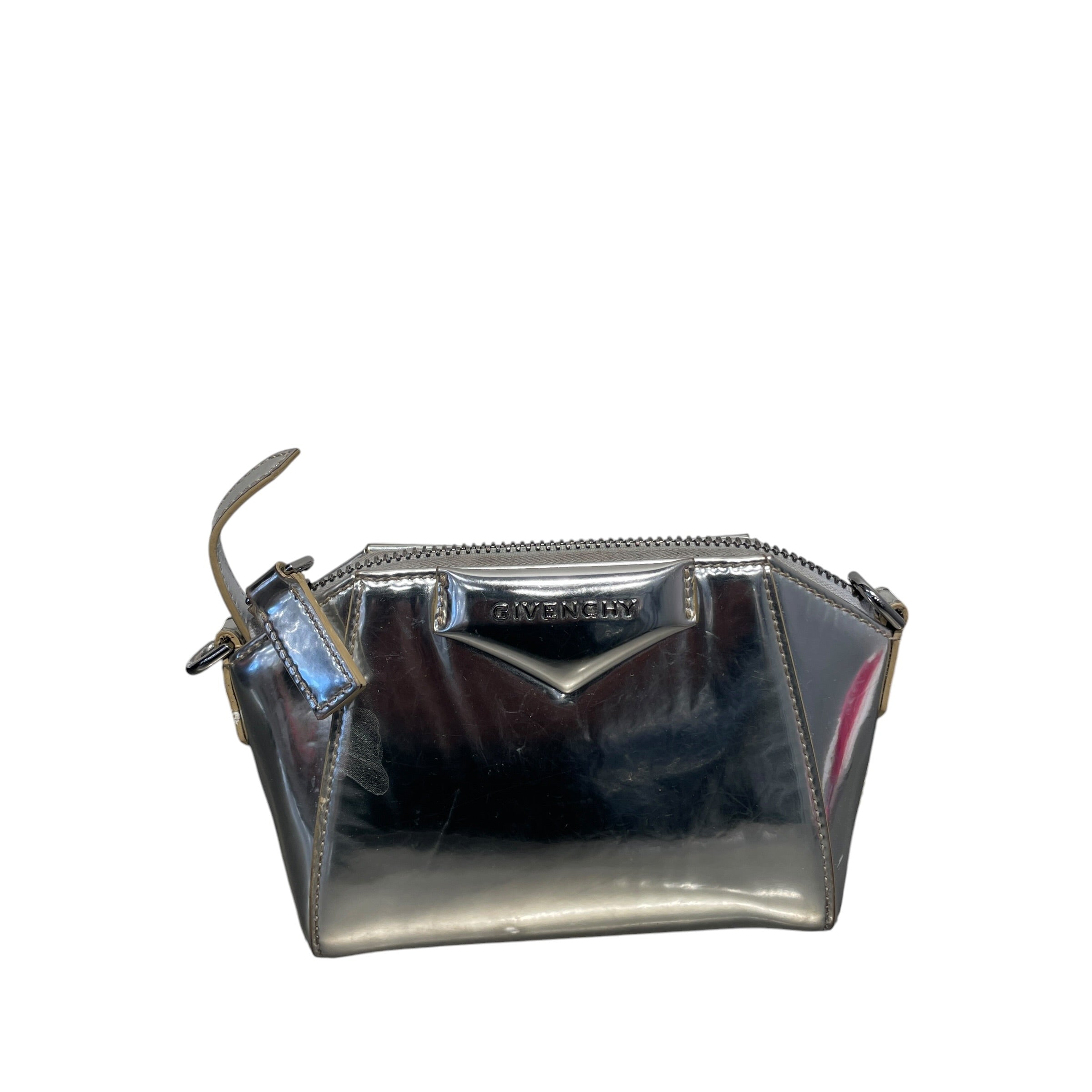 GIVENCHY/Cross Body Bag/Nylon/SLV/ANTIGONA BABY METALLIC view 1