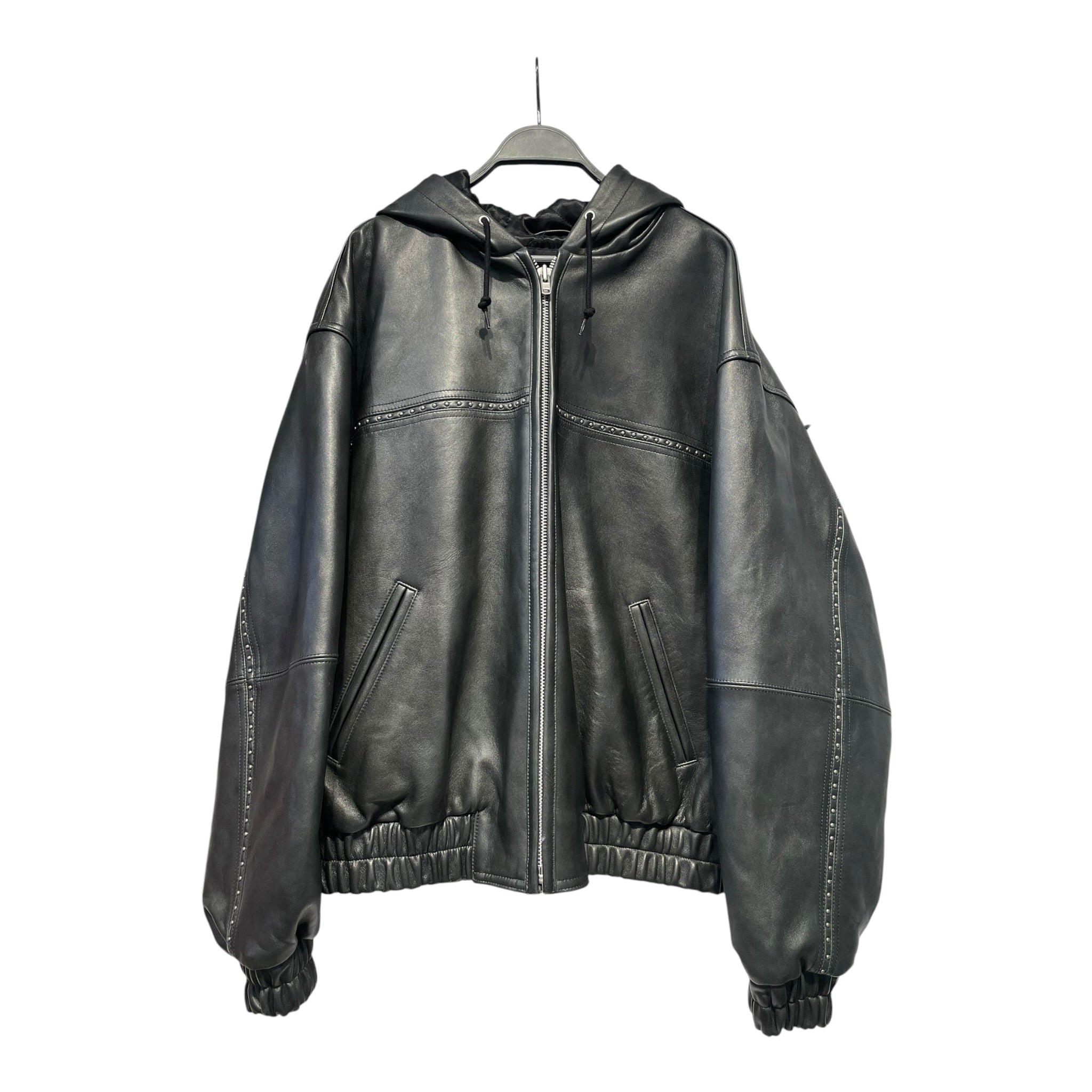 Supreme/Quilted Jkt/LG/Leather/BLK/All Over Print/STUD LEATHER JACKET view 1