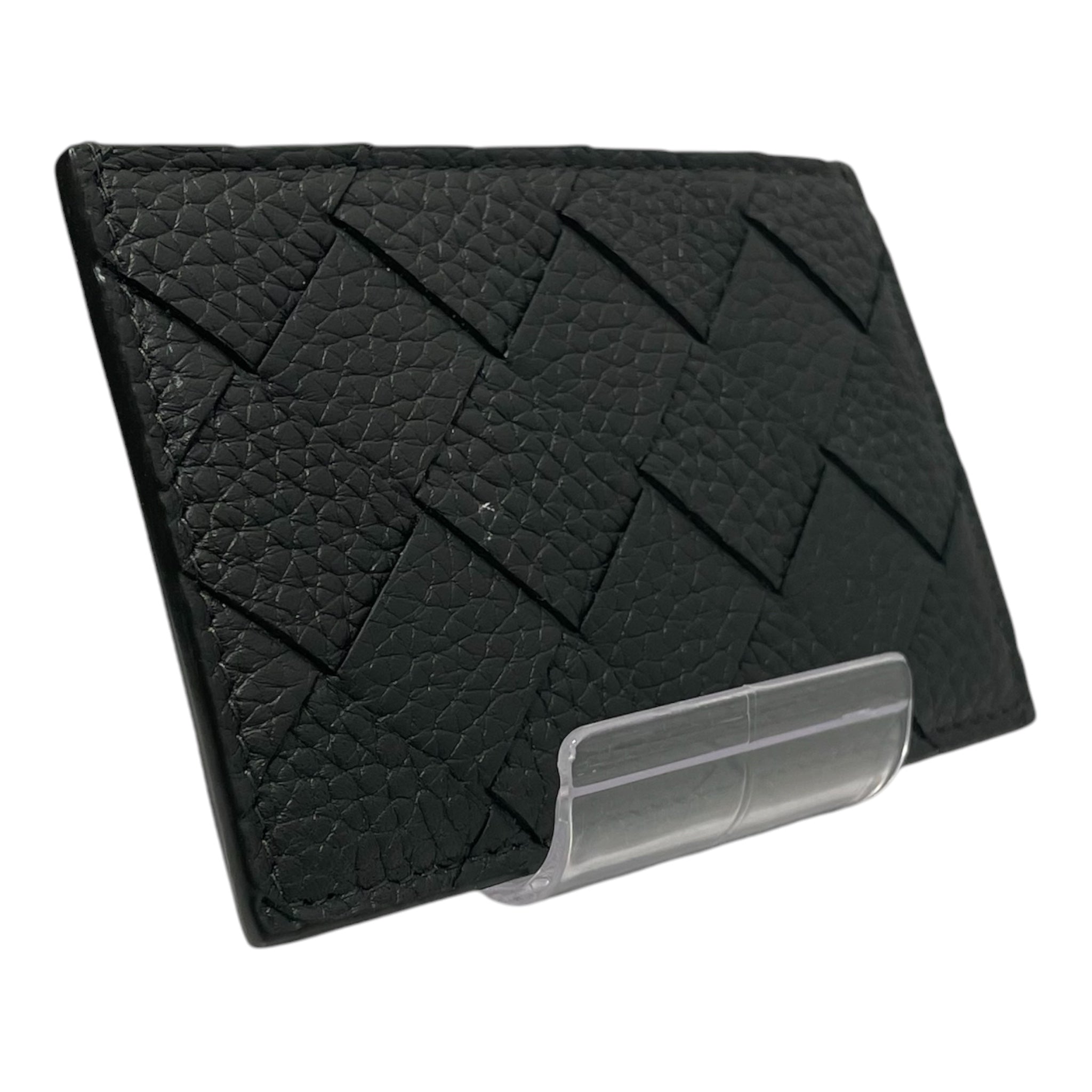 BOTTEGA VENETA/Wallet/Leather/GRN/mini card holder woven leather view 1