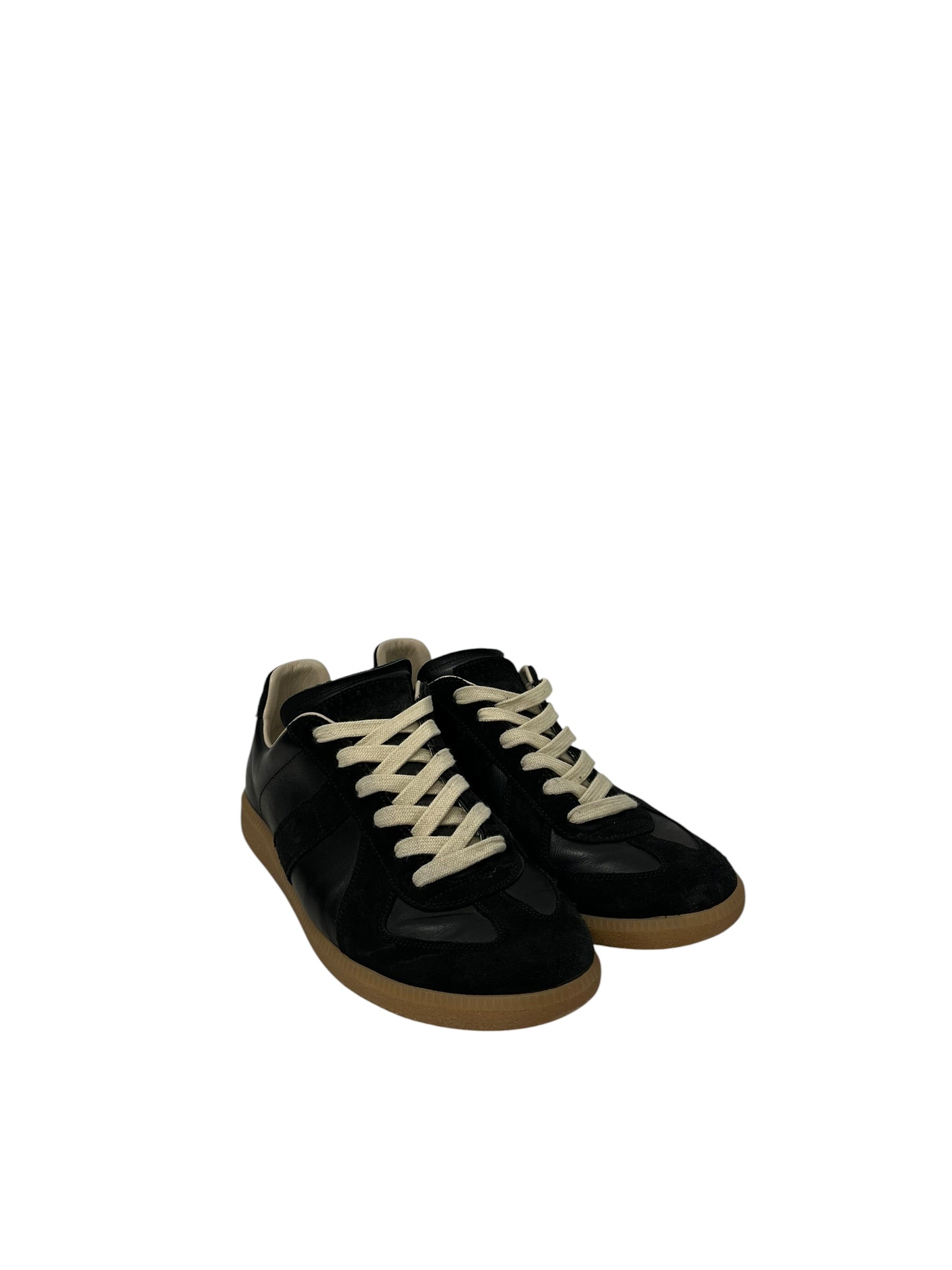 Maison Margiela/Low-Sneakers/EU 42/Leather/BLK/GAT REPLICA view 1