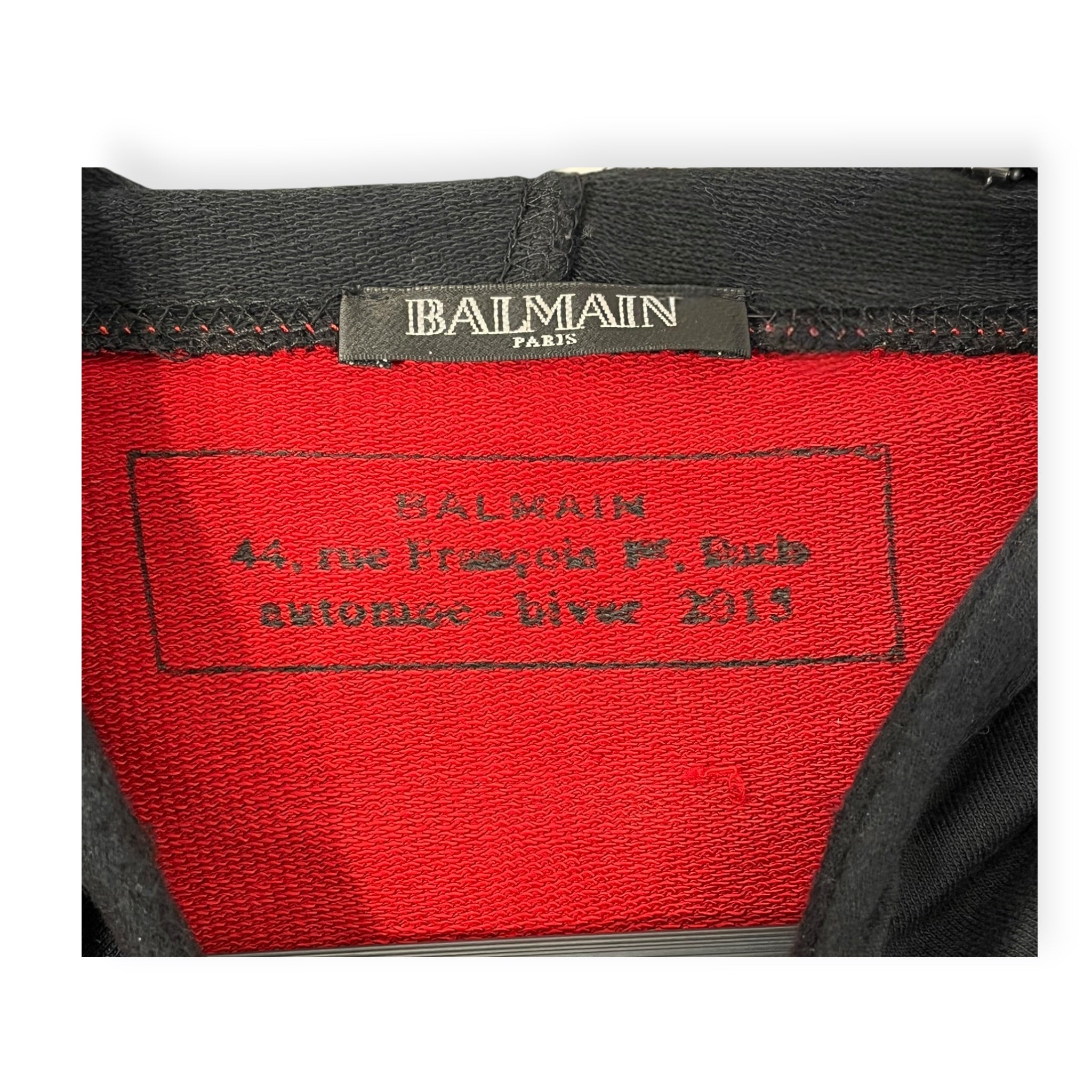 BALMAIN/Hoodie/M/Cotton/RED/2015 MOTO RAGLAN HOODIE view 4