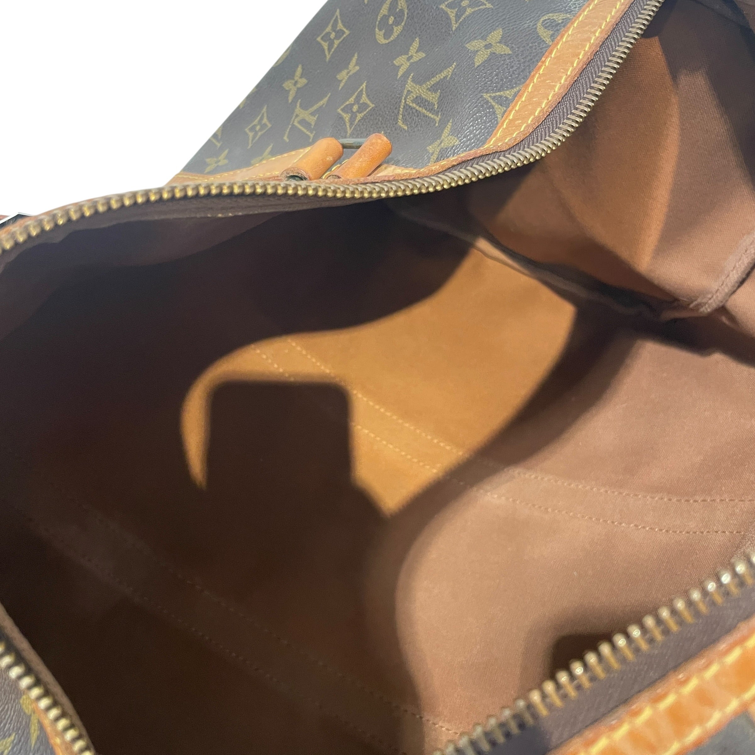 LOUIS VUITTON/Bag/Monogram/Leather/BRW/Keepall view 6