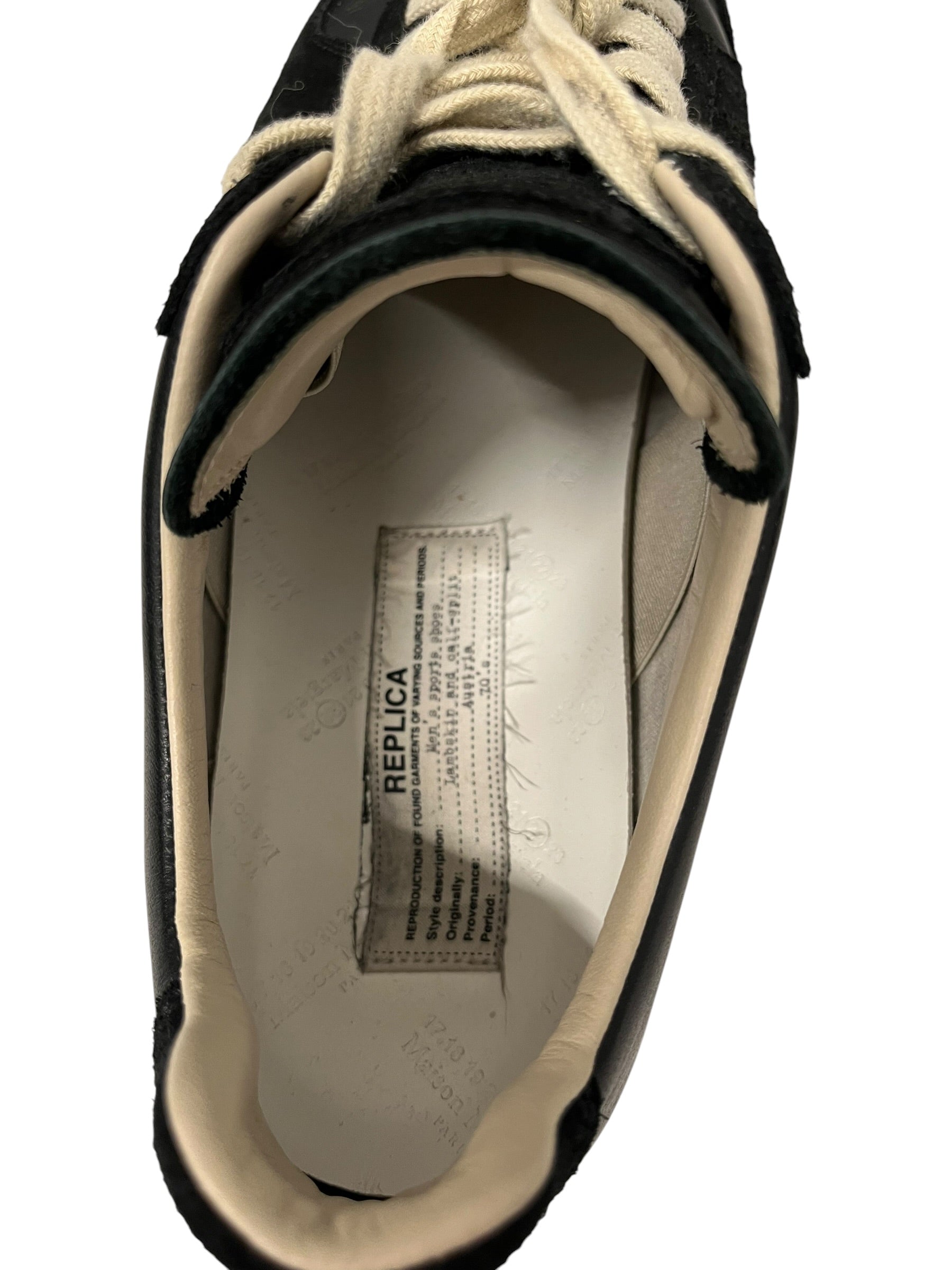 Maison Margiela/Low-Sneakers/EU 42/Leather/BLK/GAT REPLICA view 3