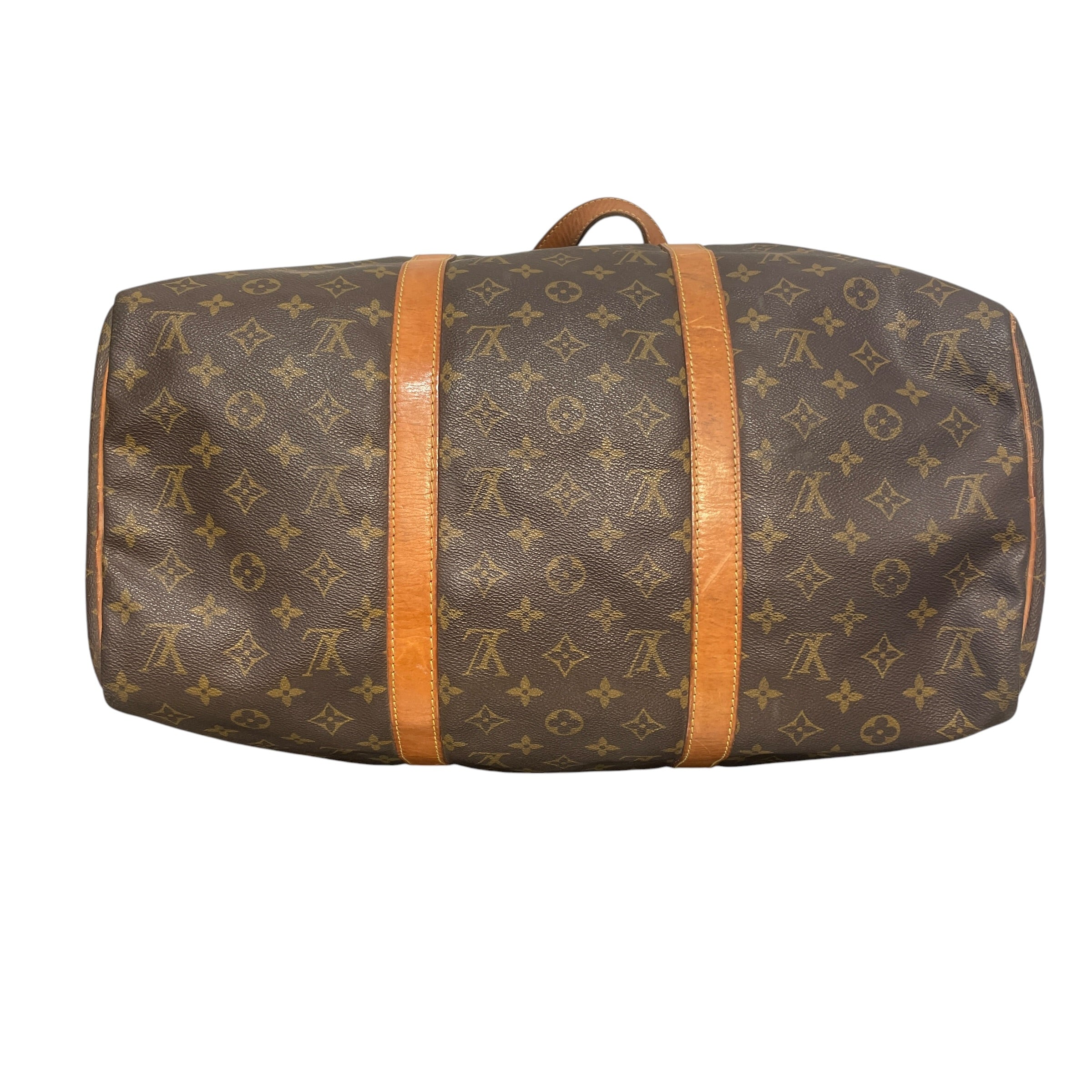 LOUIS VUITTON/Bag/Monogram/Leather/BRW/Keepall view 5