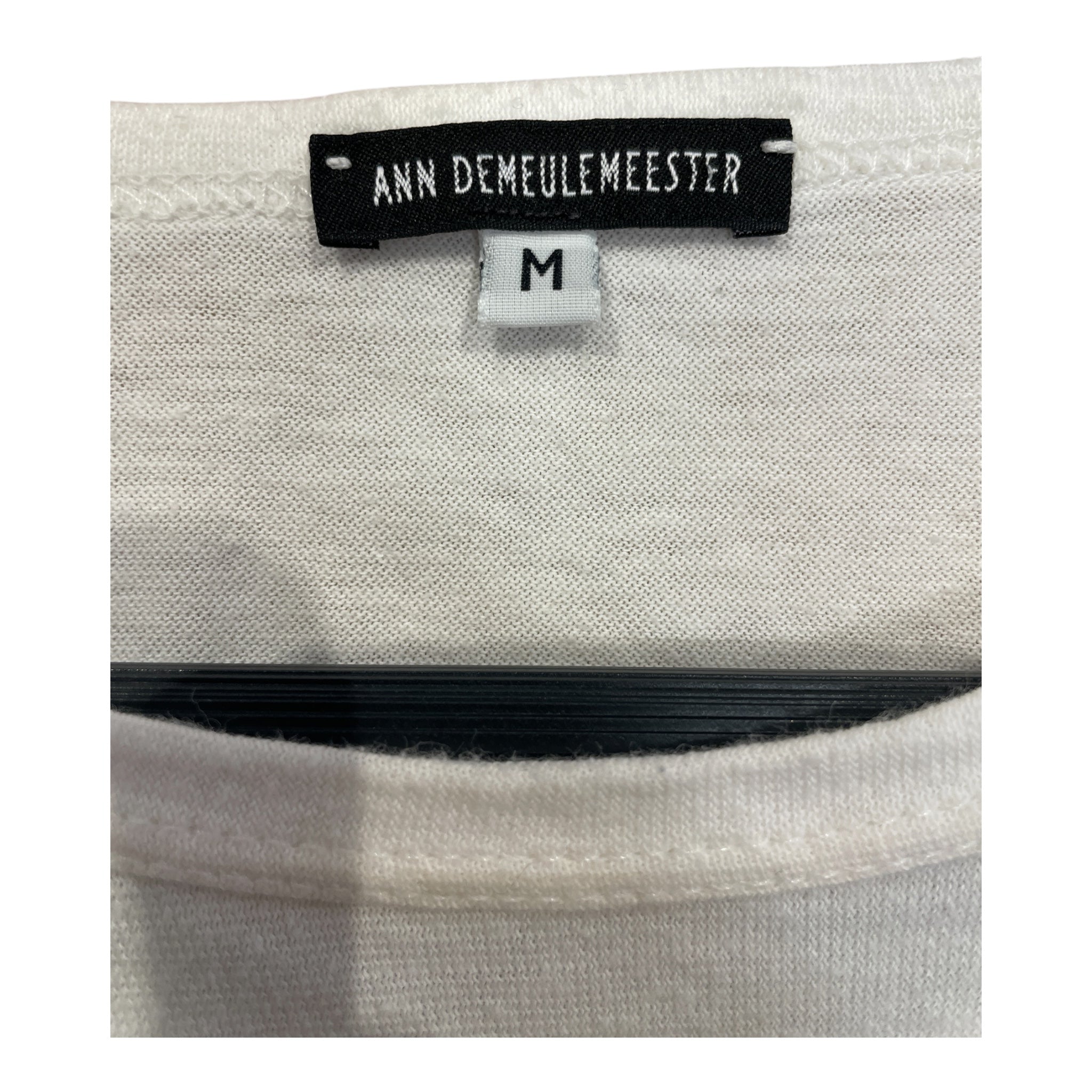 ANN DEMEULEMEESTER/LS T-Shirt/M/Cotton/CRM/Tired Man Graphic view 3